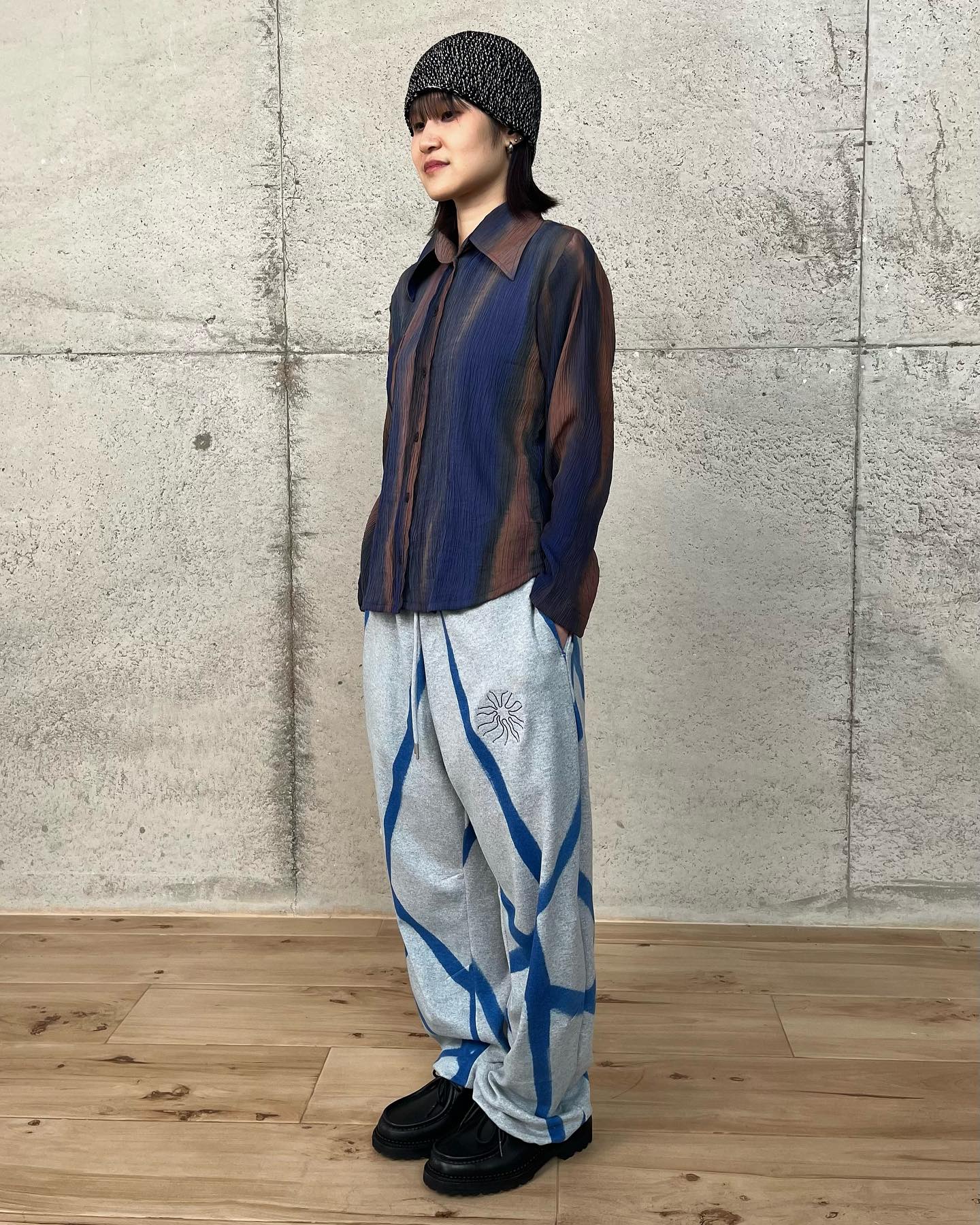 Batik Wrinkle Long Sleeve Shirt