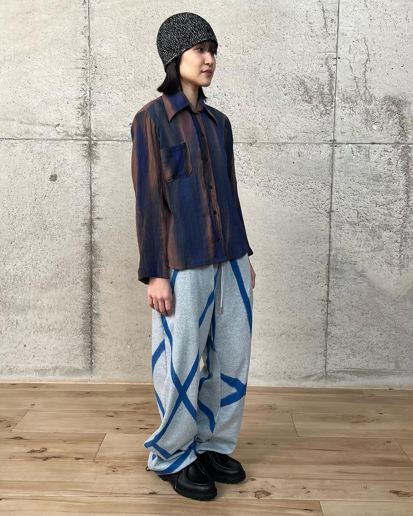 Batik Wrinkle Long Sleeve Shirt