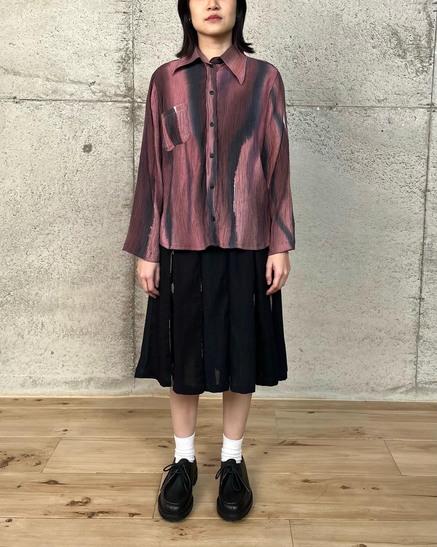 Batik Wrinkle Long Sleeve Shirt