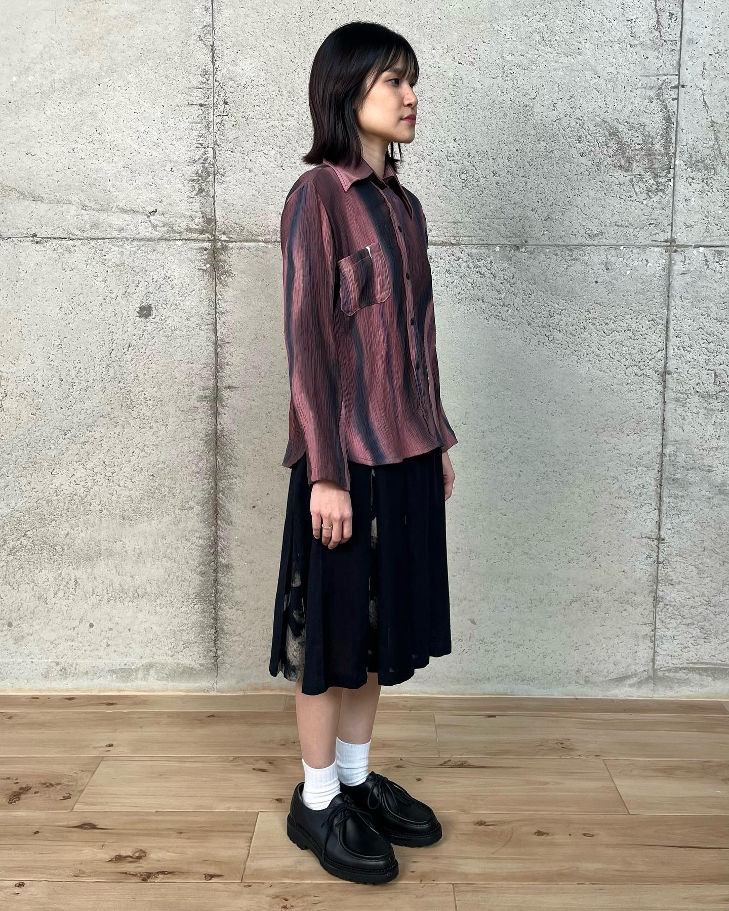 Batik Wrinkle Long Sleeve Shirt