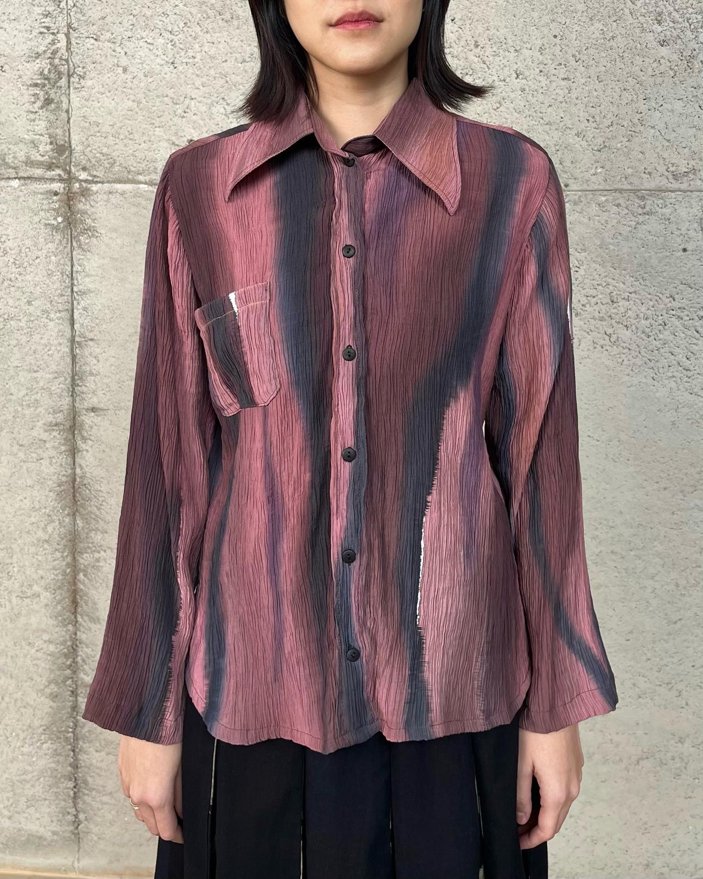 Batik Wrinkle Long Sleeve Shirt