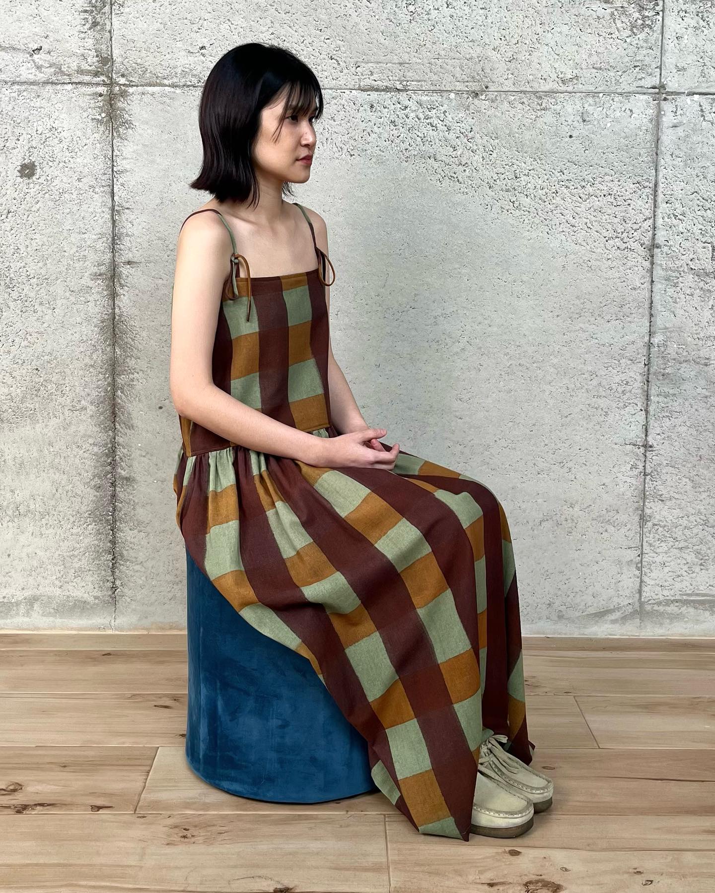 Batik Tartan Cami Dress