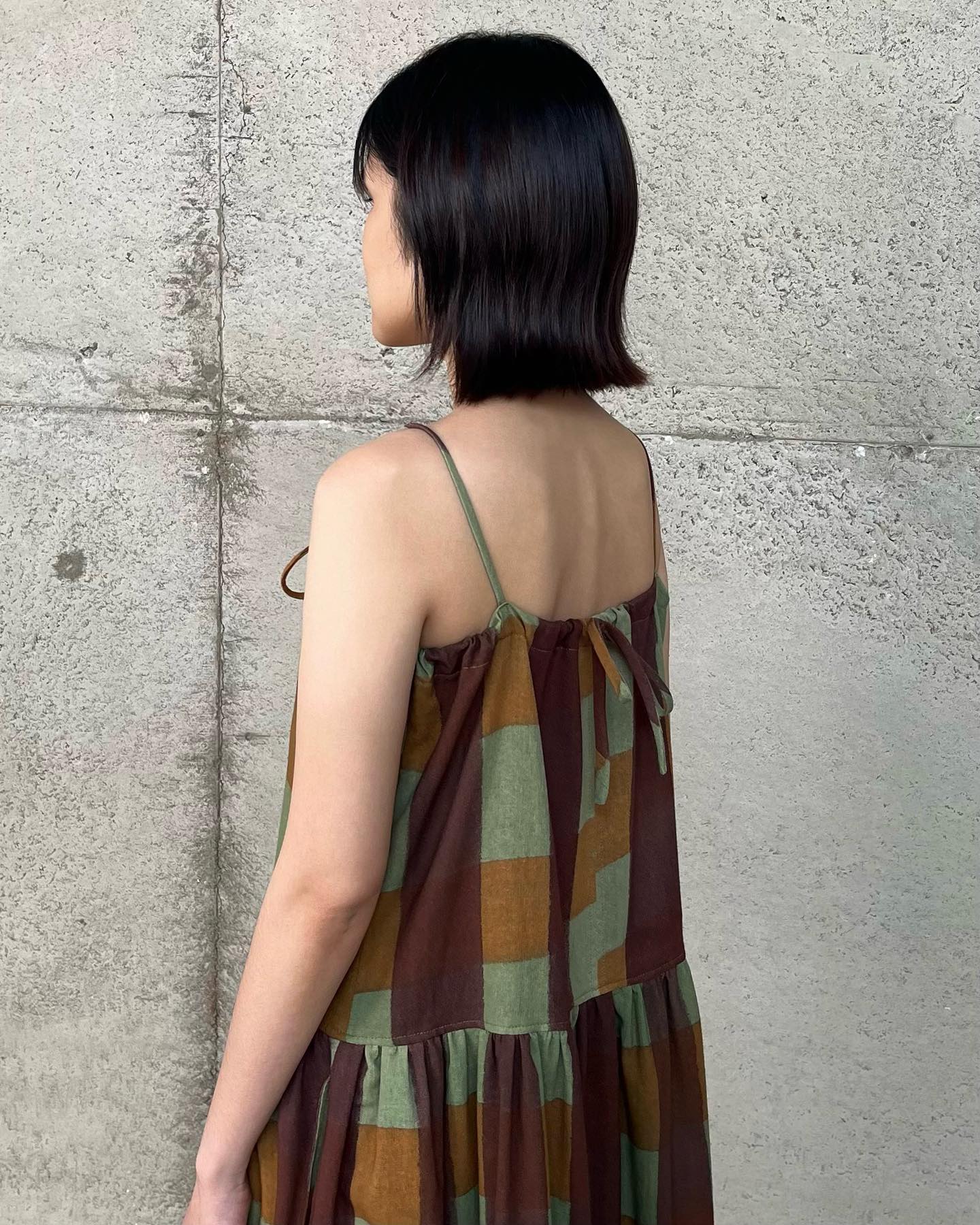 Batik Tartan Cami Dress