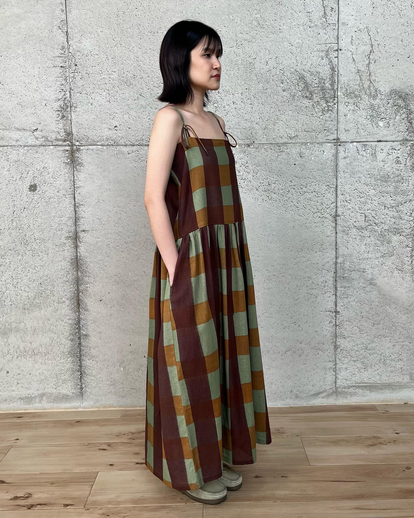 Batik Tartan Cami Dress