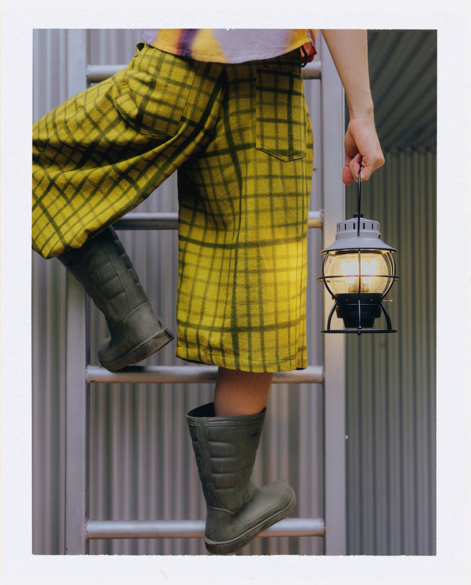 Moss Grid Shape Shorts