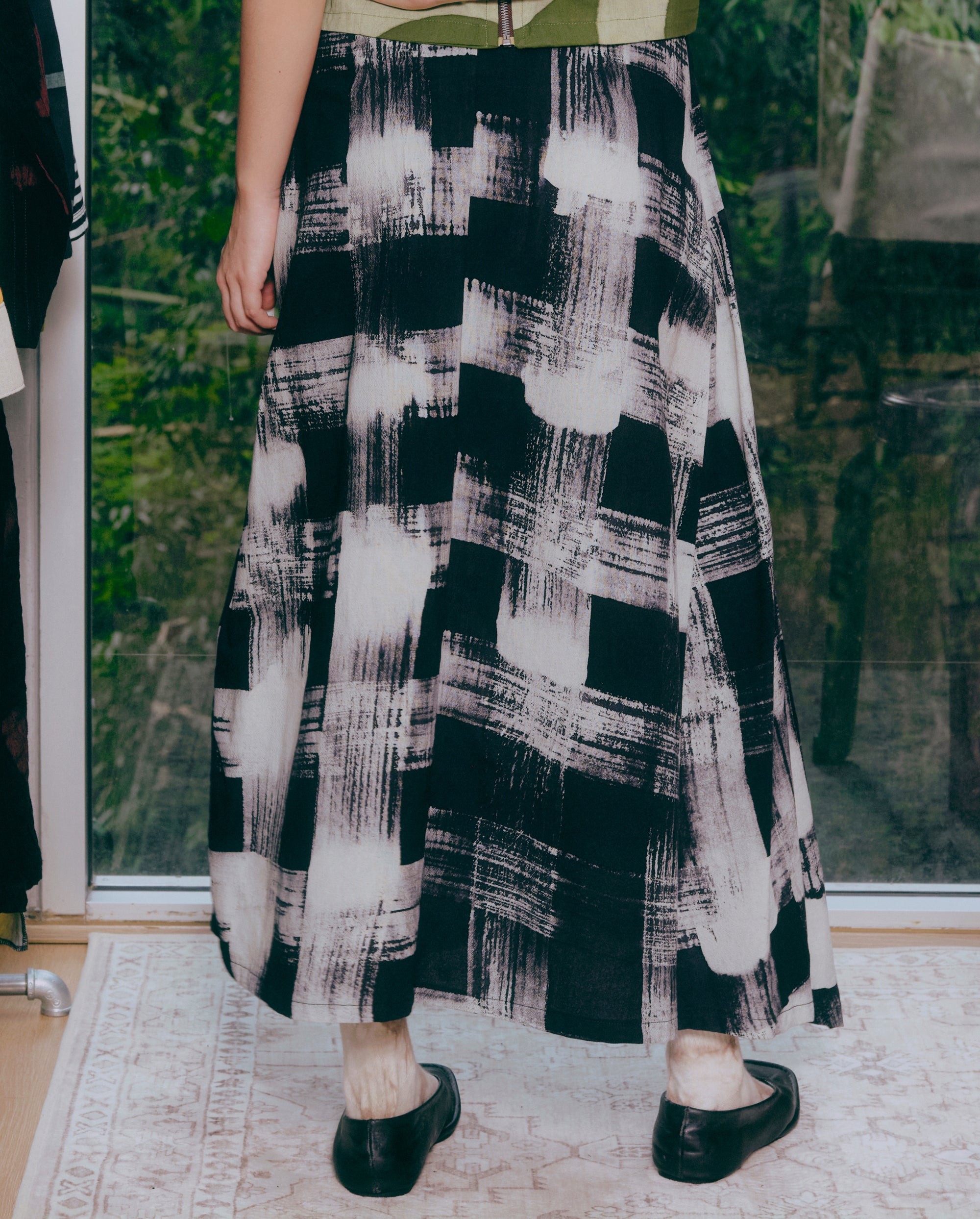 Monochrome Drift Skirt