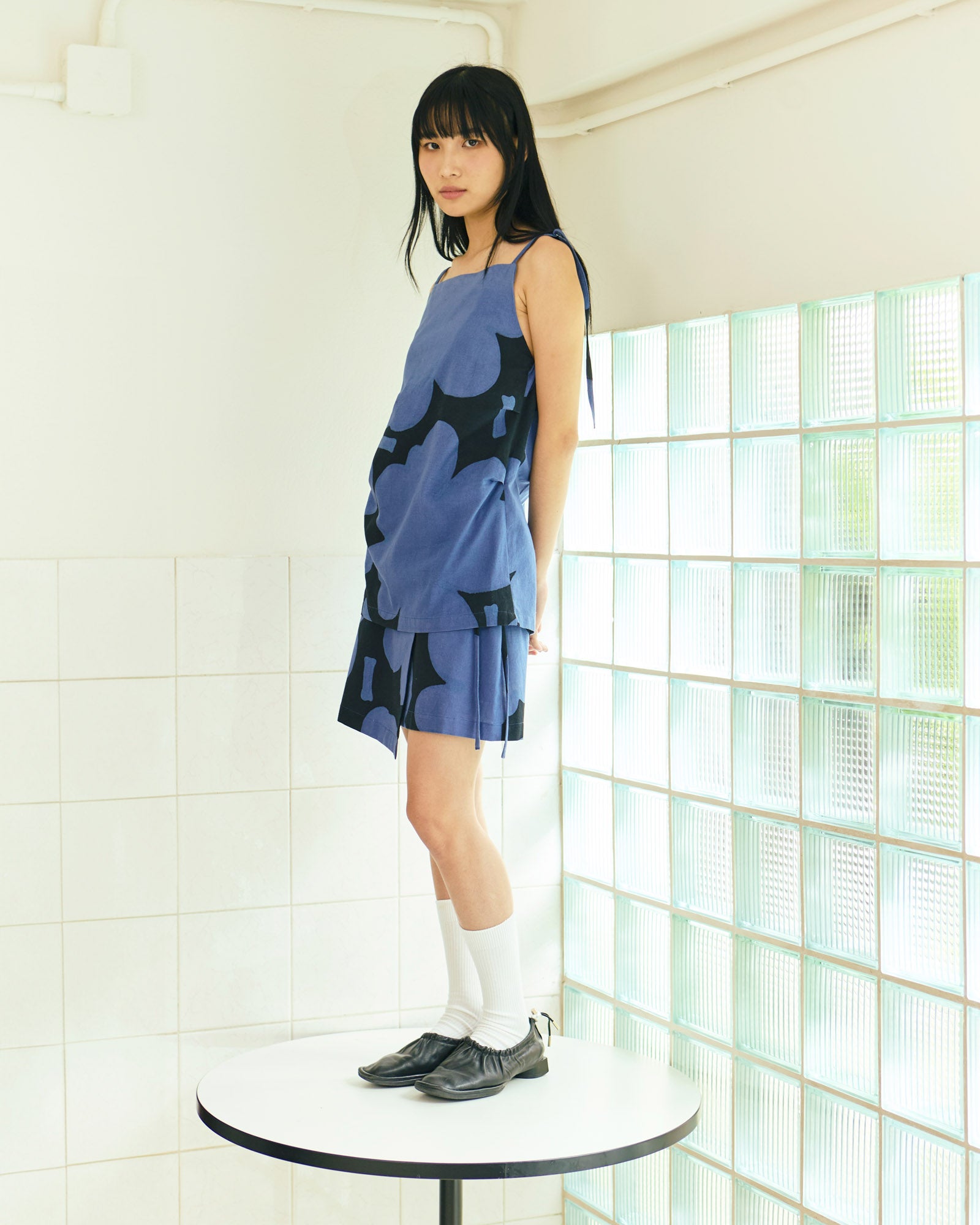 Navy Apron Top (Navy)