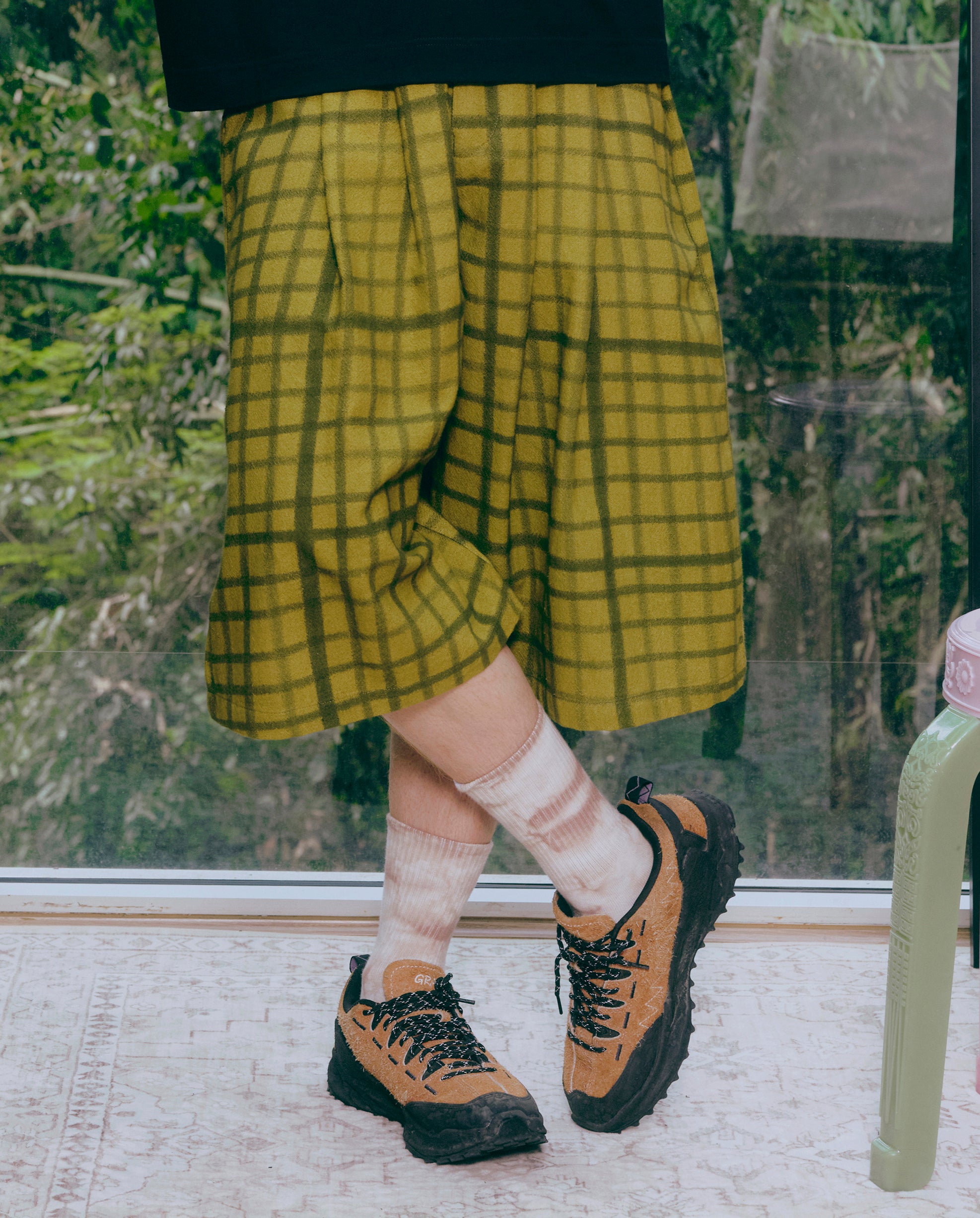 Moss Grid Shape Shorts