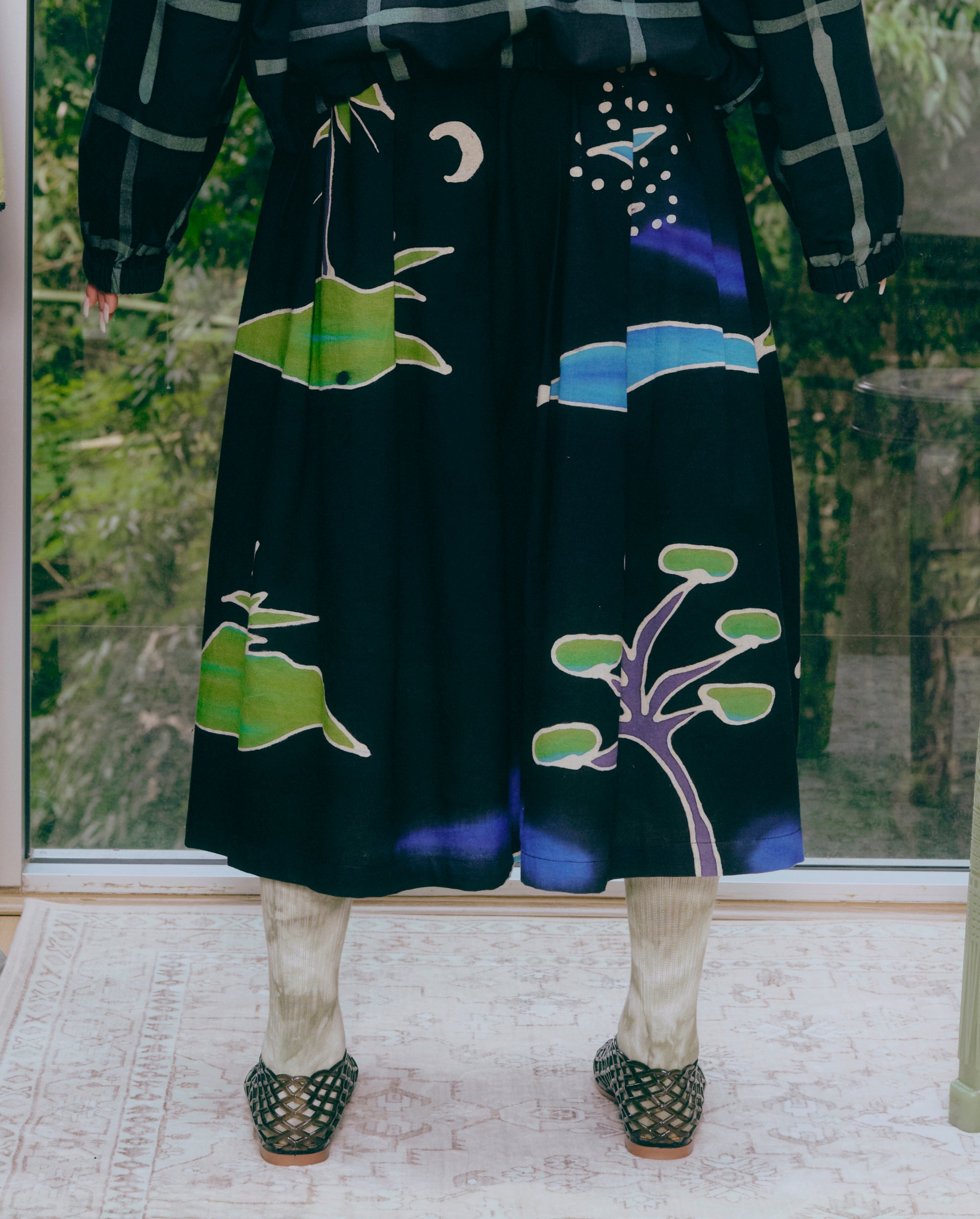 Platy Lagoon Drawstring Skirt