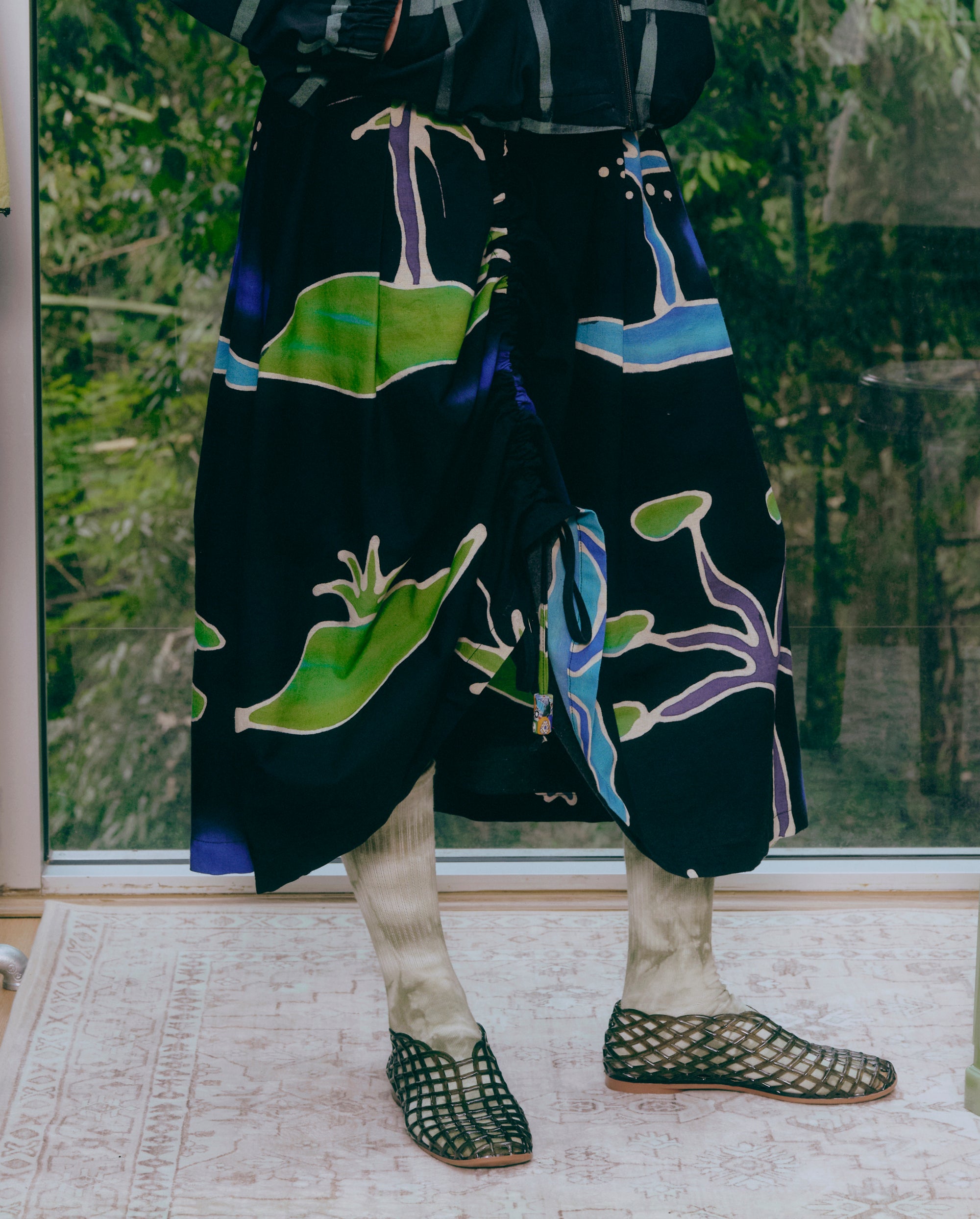 Platy Lagoon Drawstring Skirt