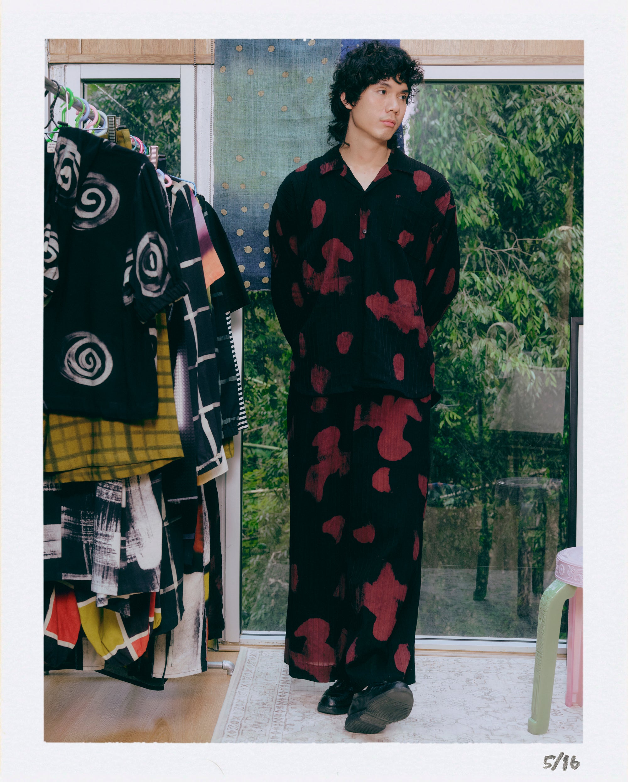 Shadow Beam Camp Collar Long Sleeve Shirt