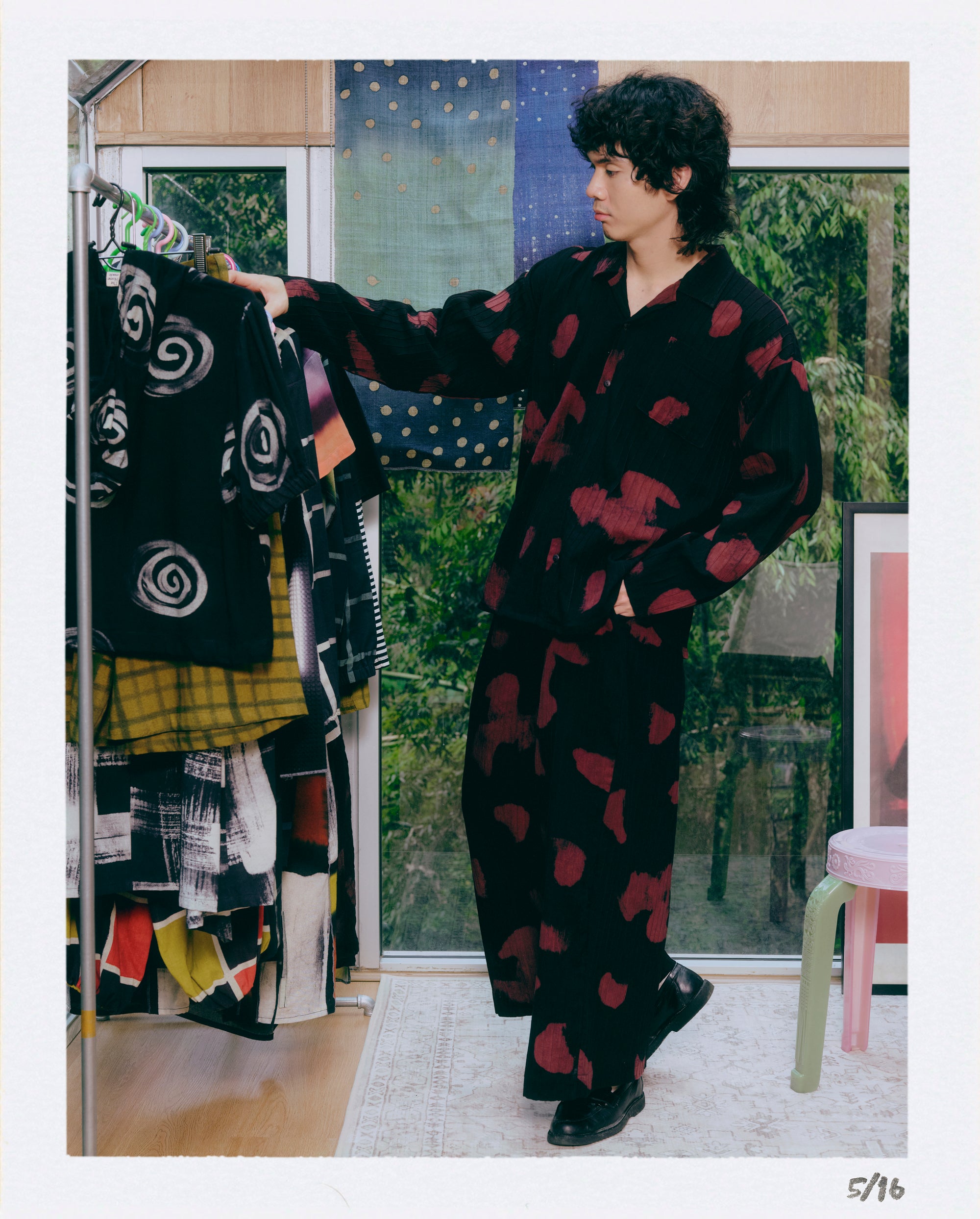 Shadow Beam Camp Collar Long Sleeve Shirt