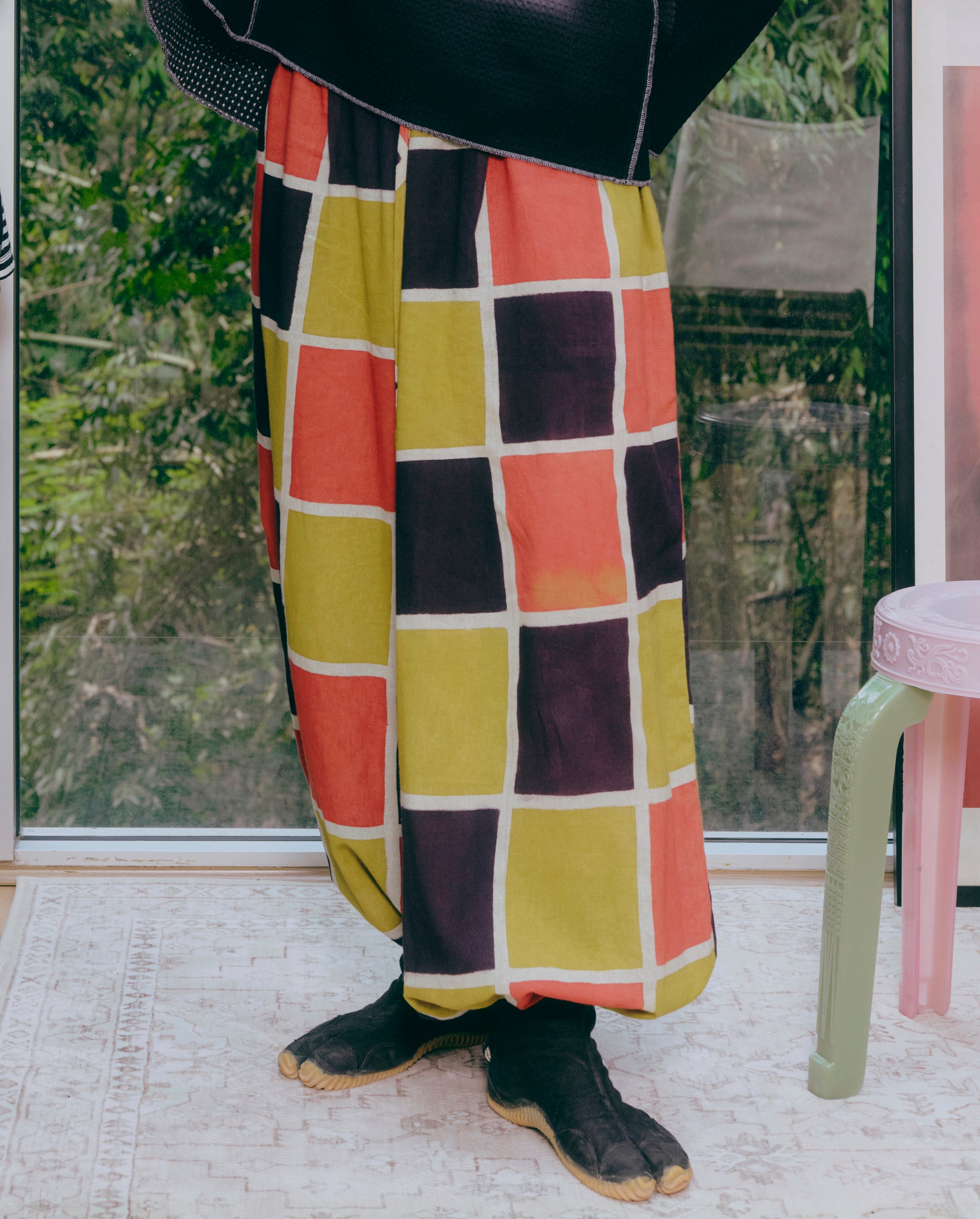 Mosaic Gathered Hem Pants
