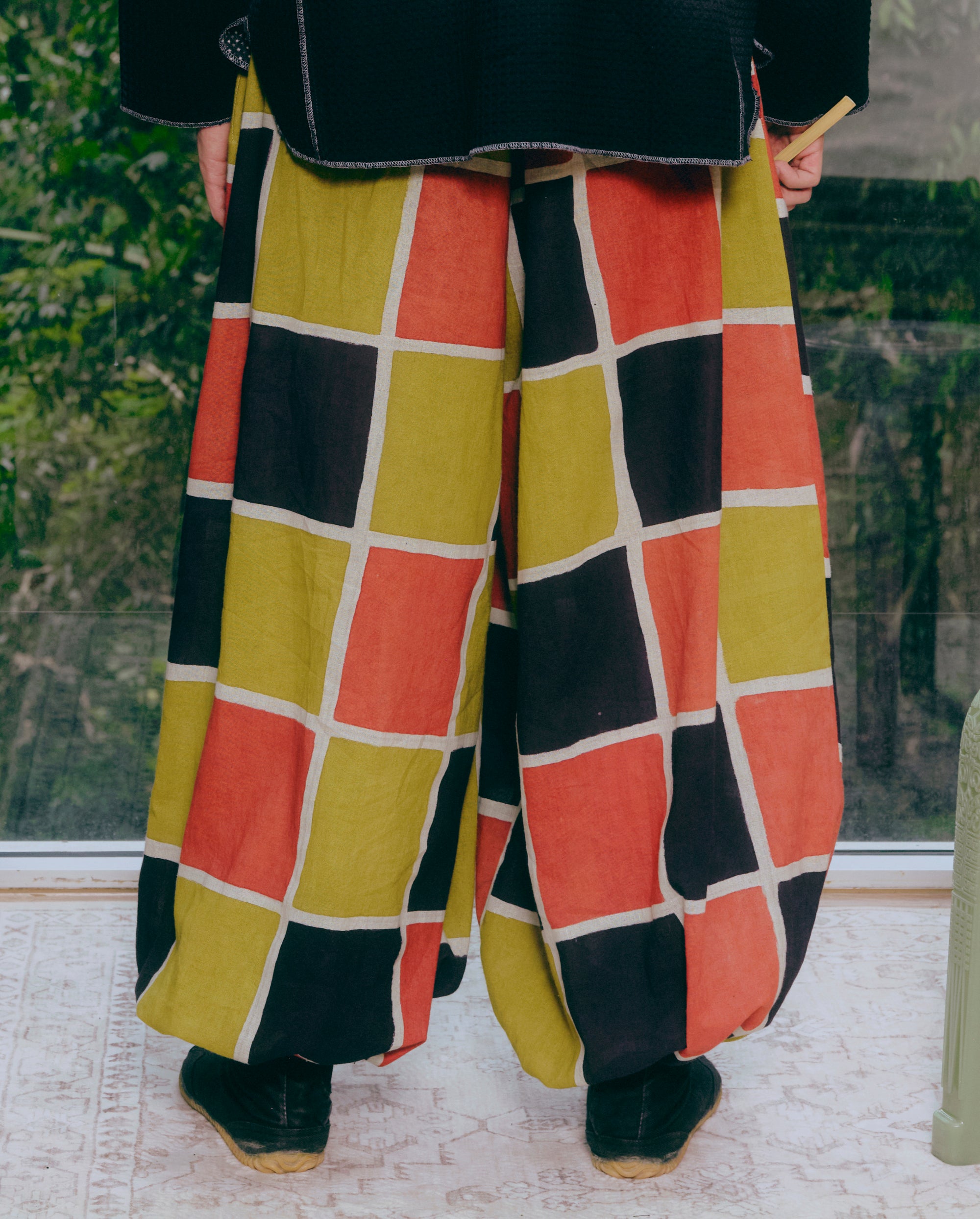 Mosaic Gathered Hem Pants