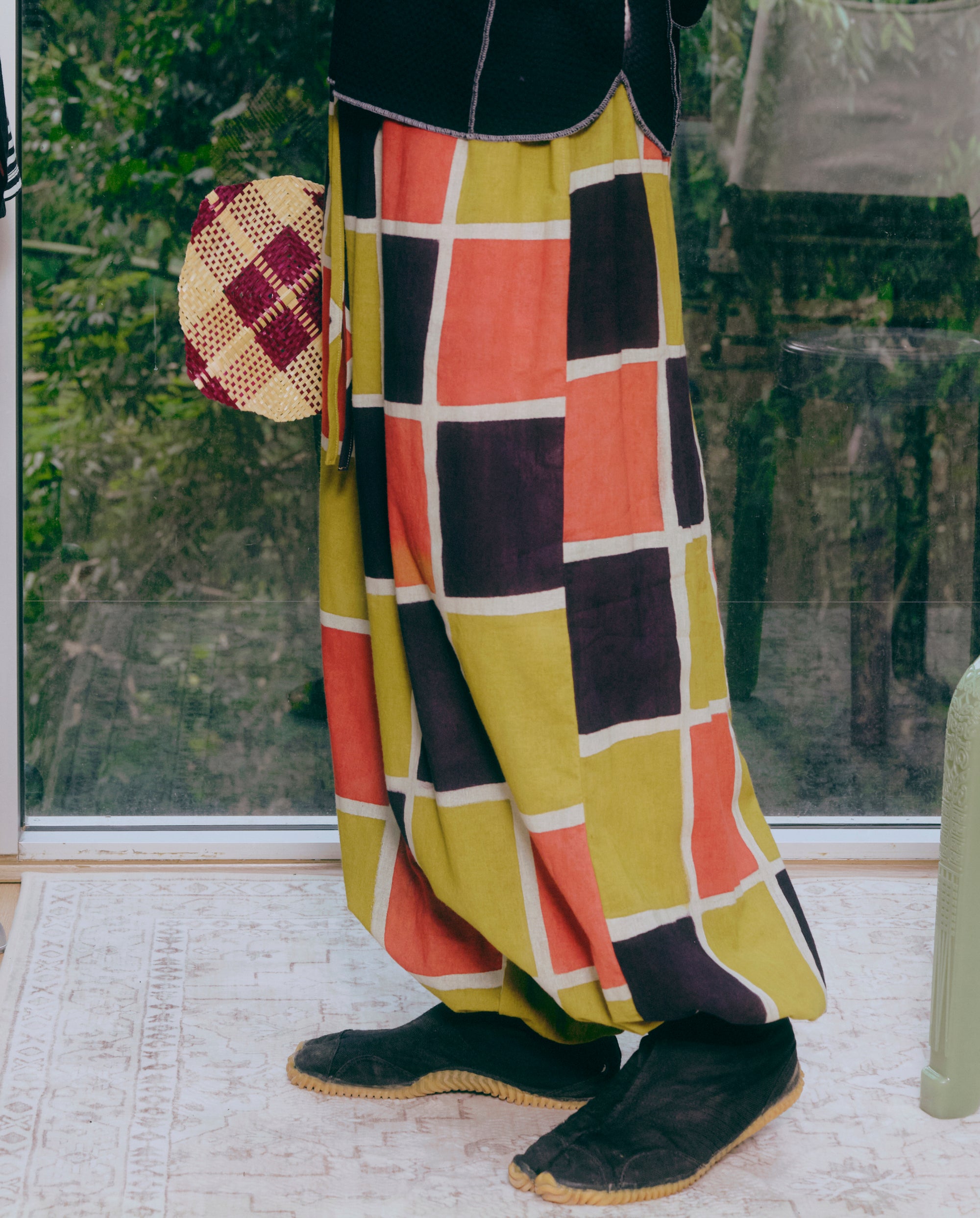 Mosaic Gathered Hem Pants