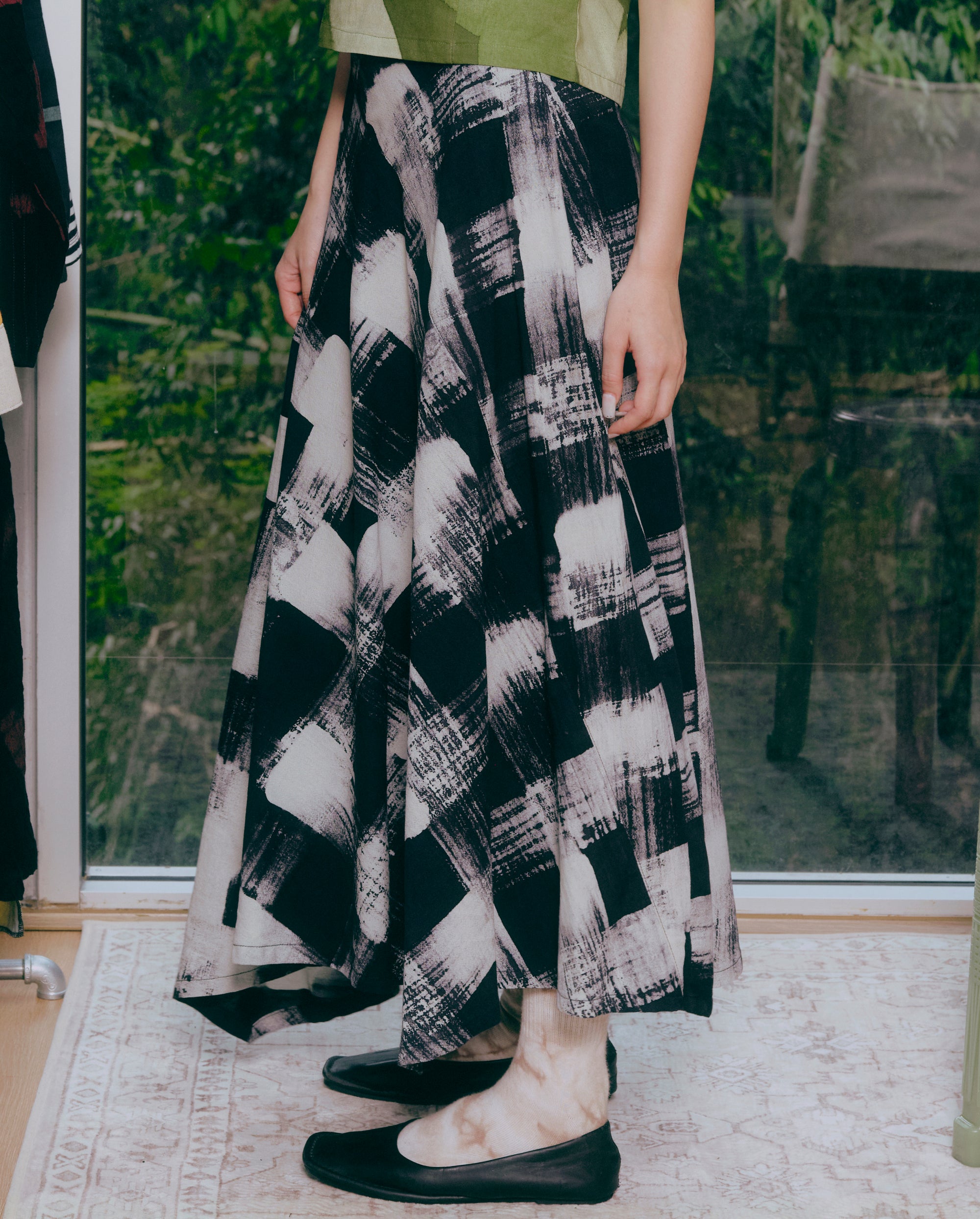 Monochrome Drift Skirt