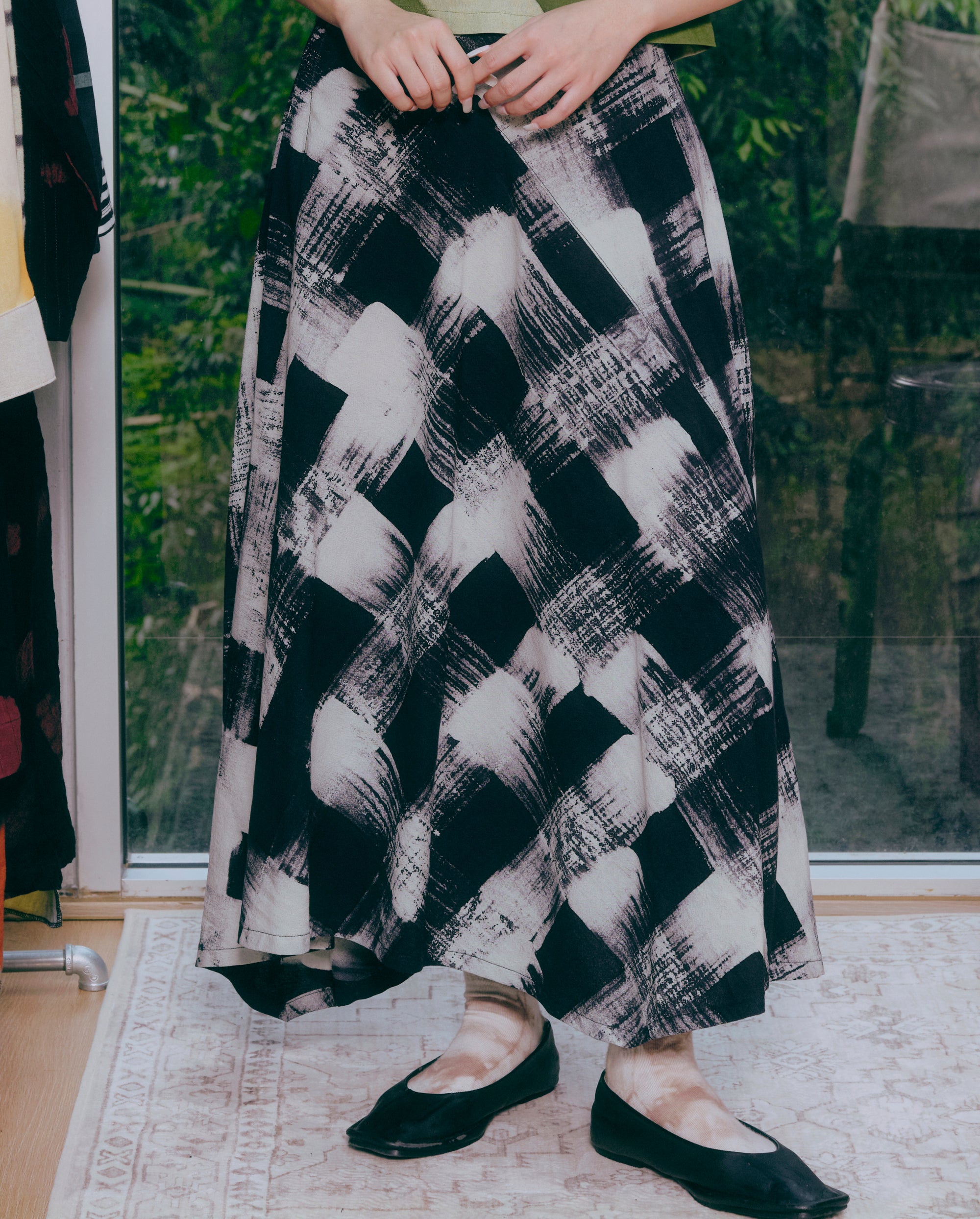 Monochrome Drift Skirt