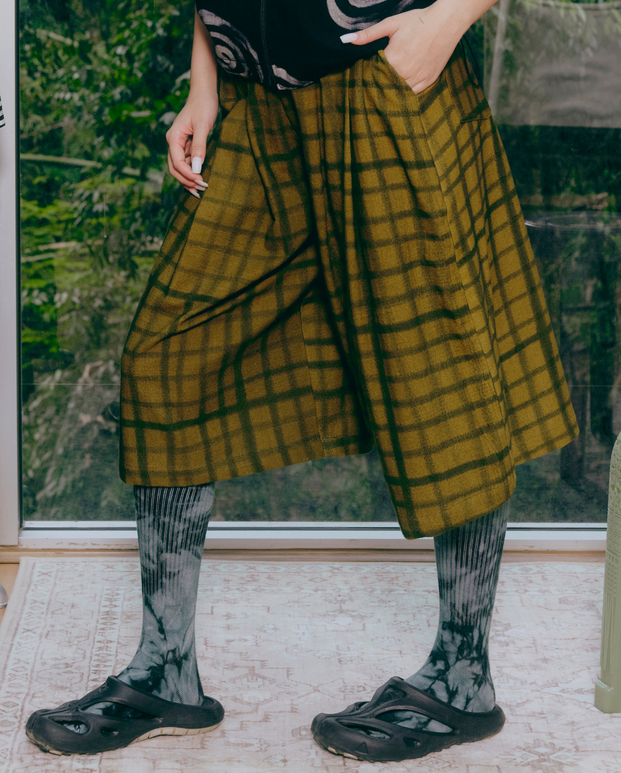 Moss Grid Shape Shorts