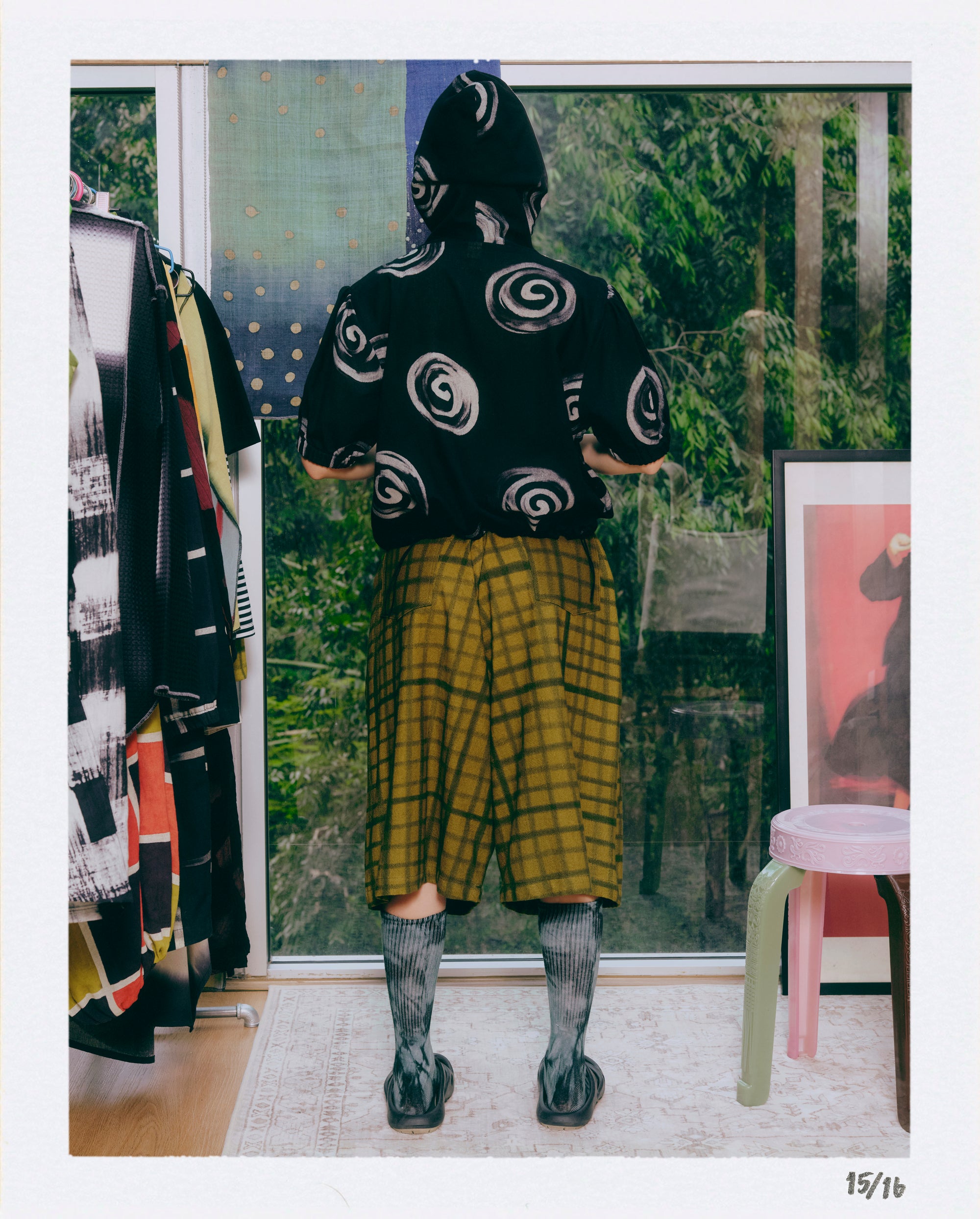 Ink Spiral Zip Hoodie