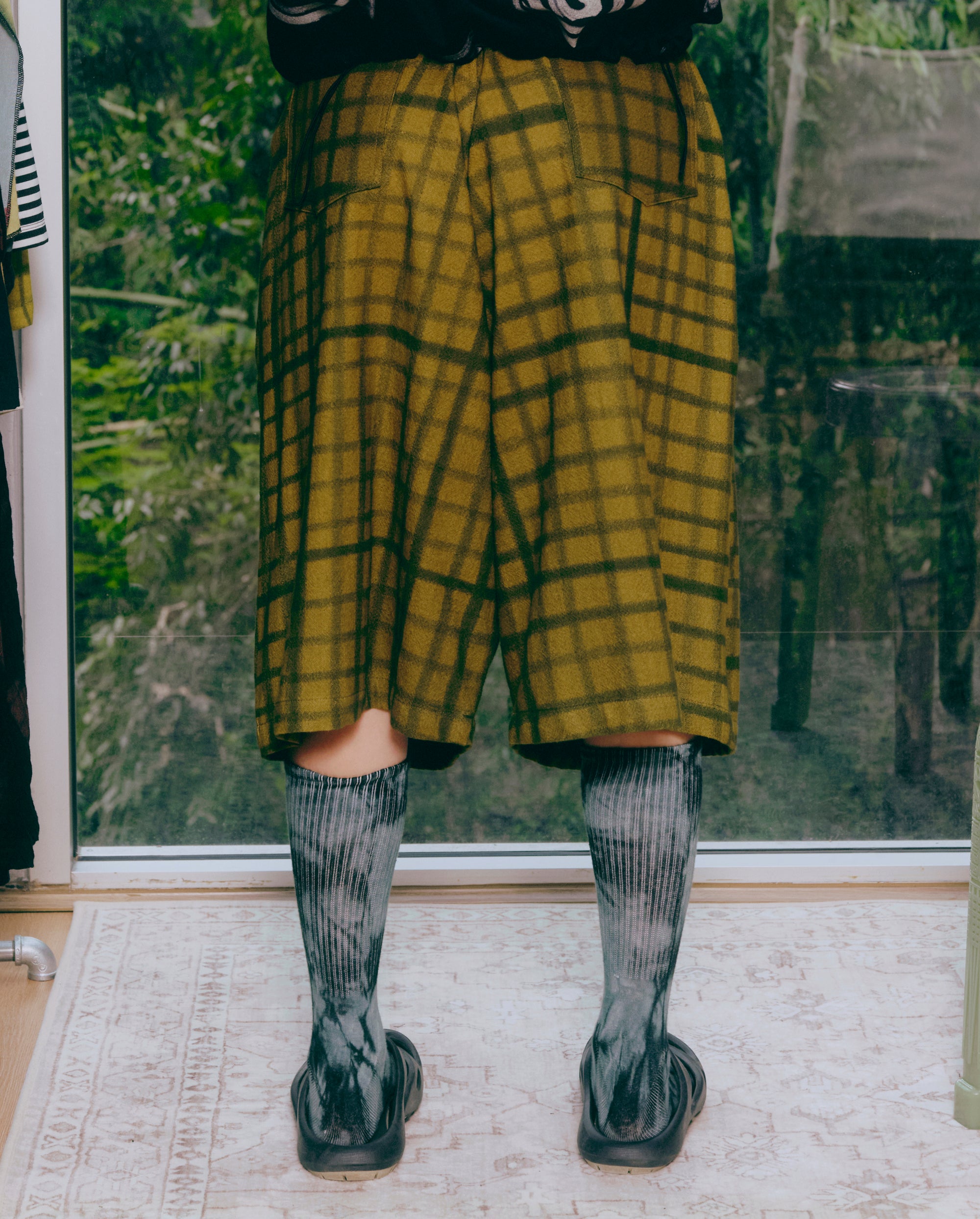 Moss Grid Shape Shorts