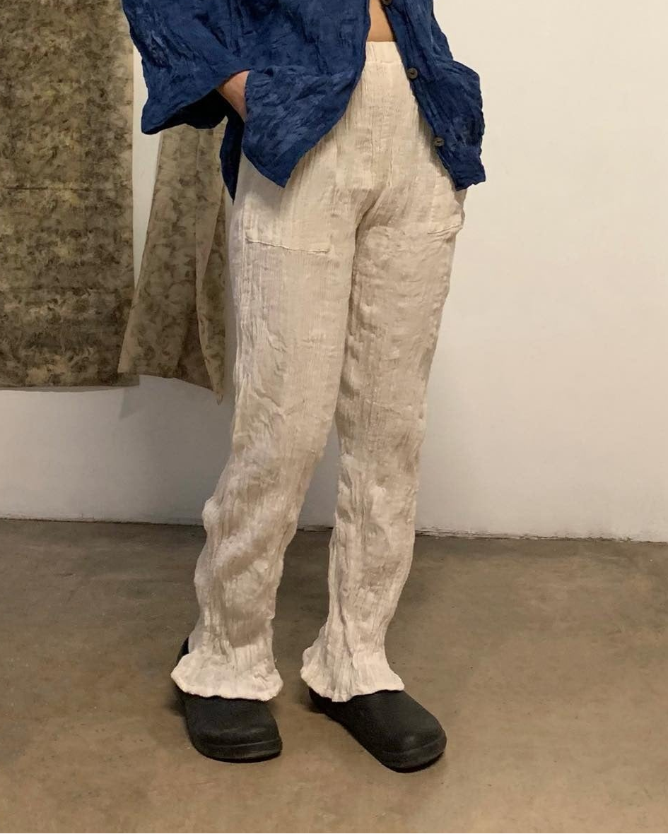 Wrinkled Pants (Ivory)