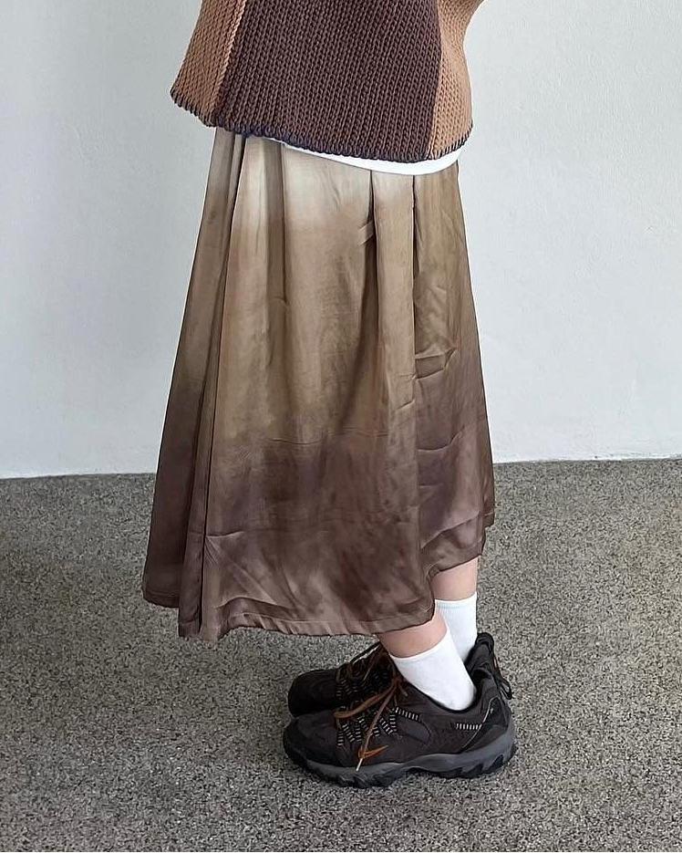 Gradation Silk Skirts