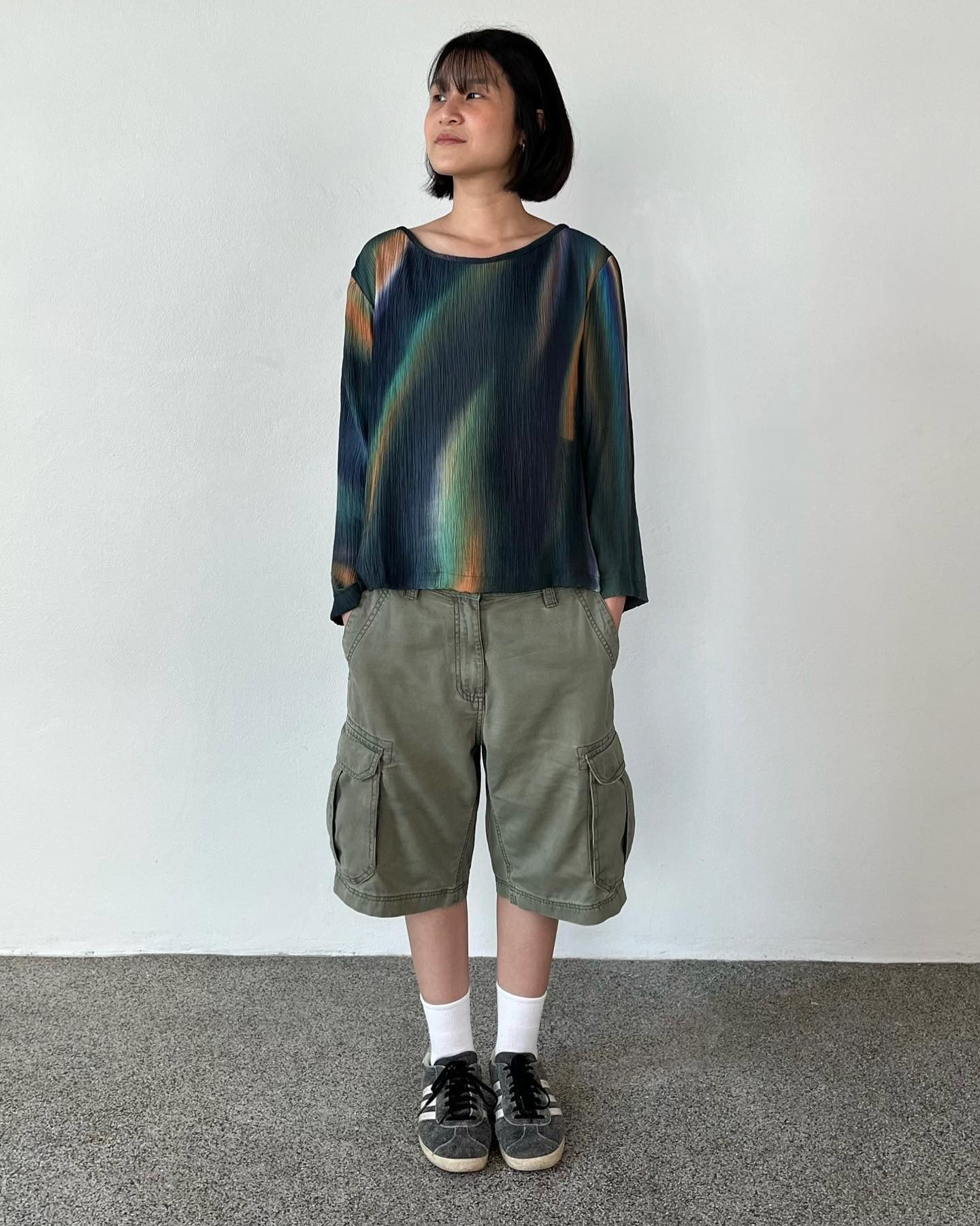 Batik Wrinkle Long Sleeve Shirt