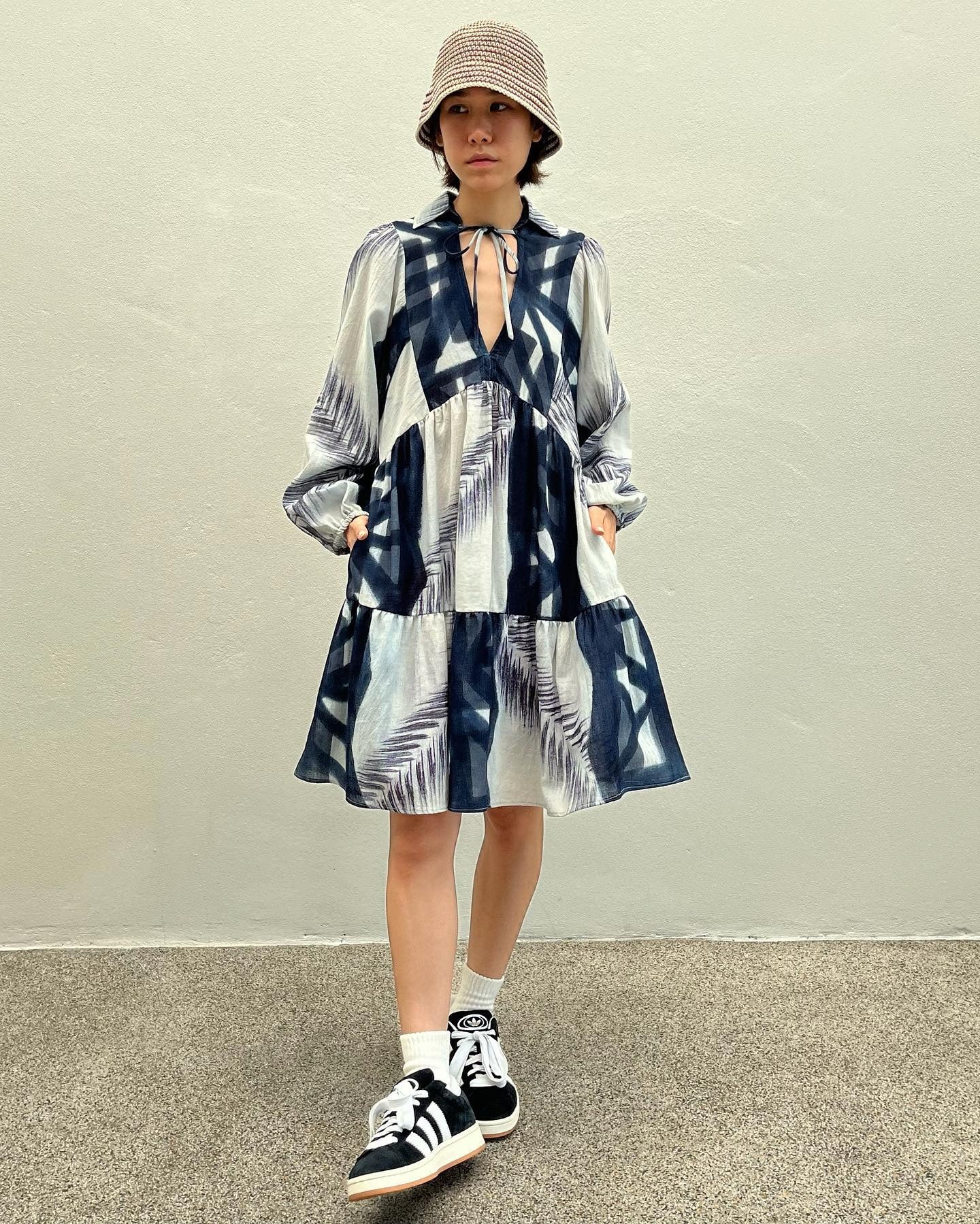 Navy Tropical Jenny Dress