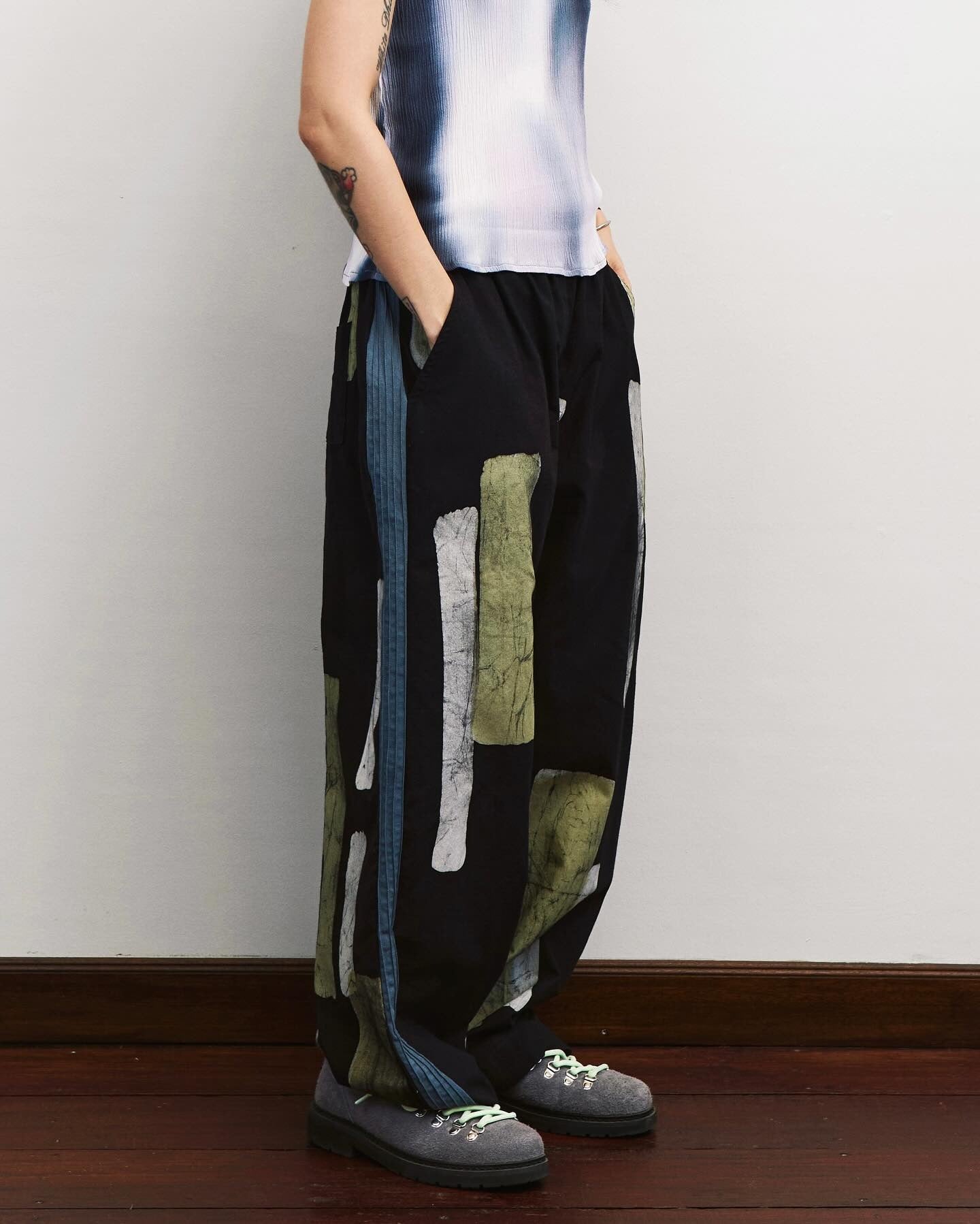 Pandan Batik Striped Pants