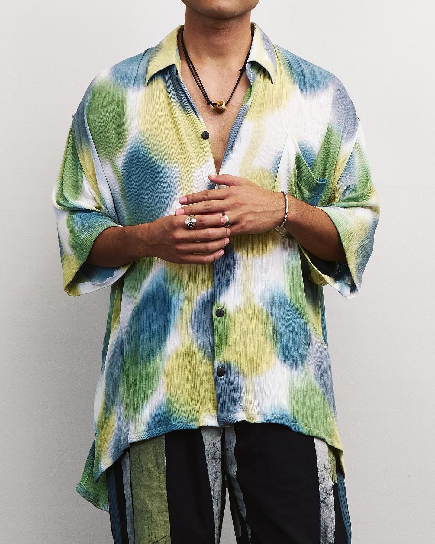 Fairy Light Wrinkled Collar Shirt