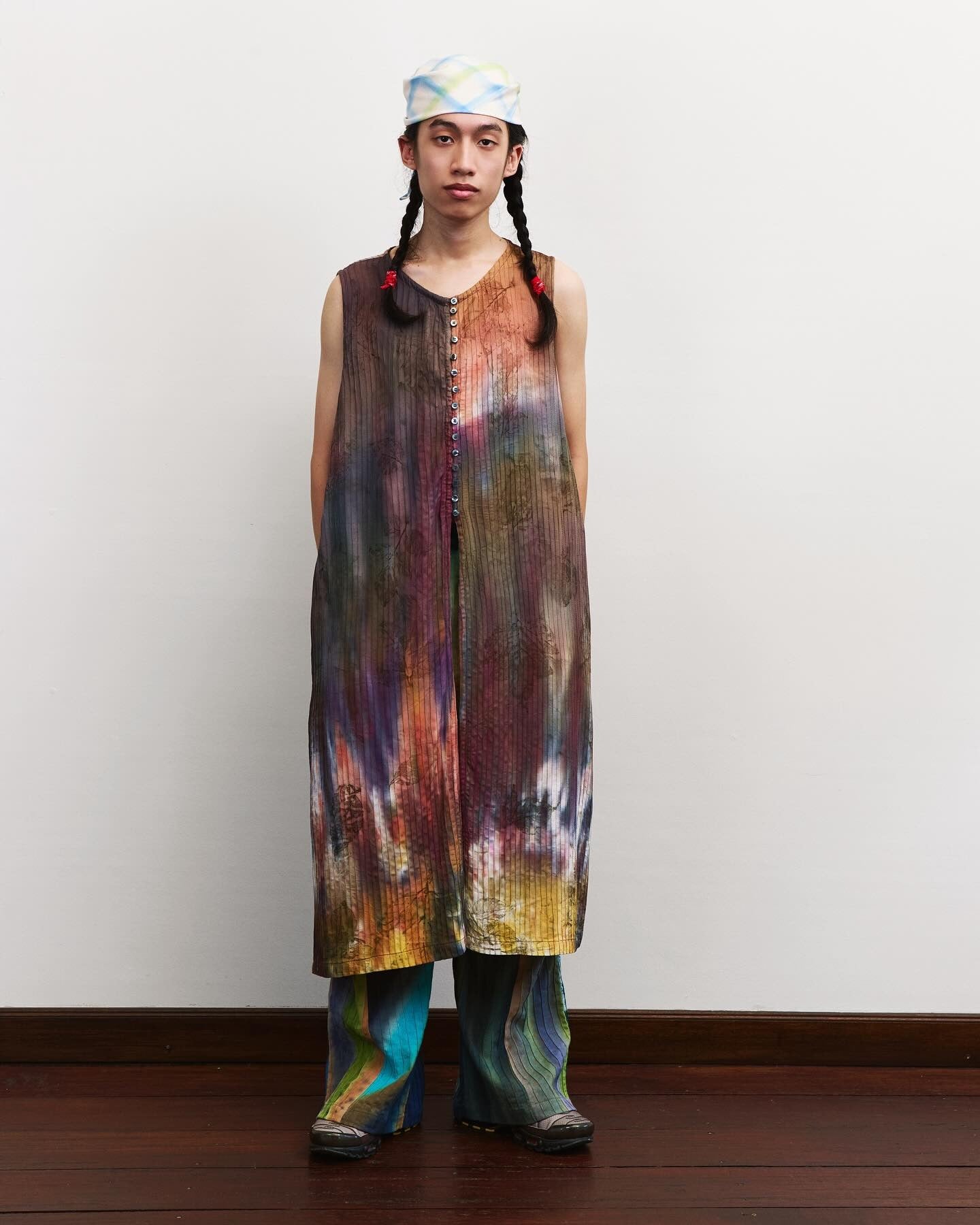 Eco-Printing Multi Color Harmony Dress