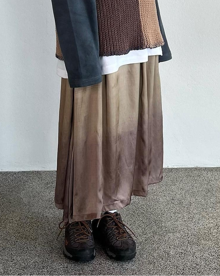 Gradation Silk Skirts