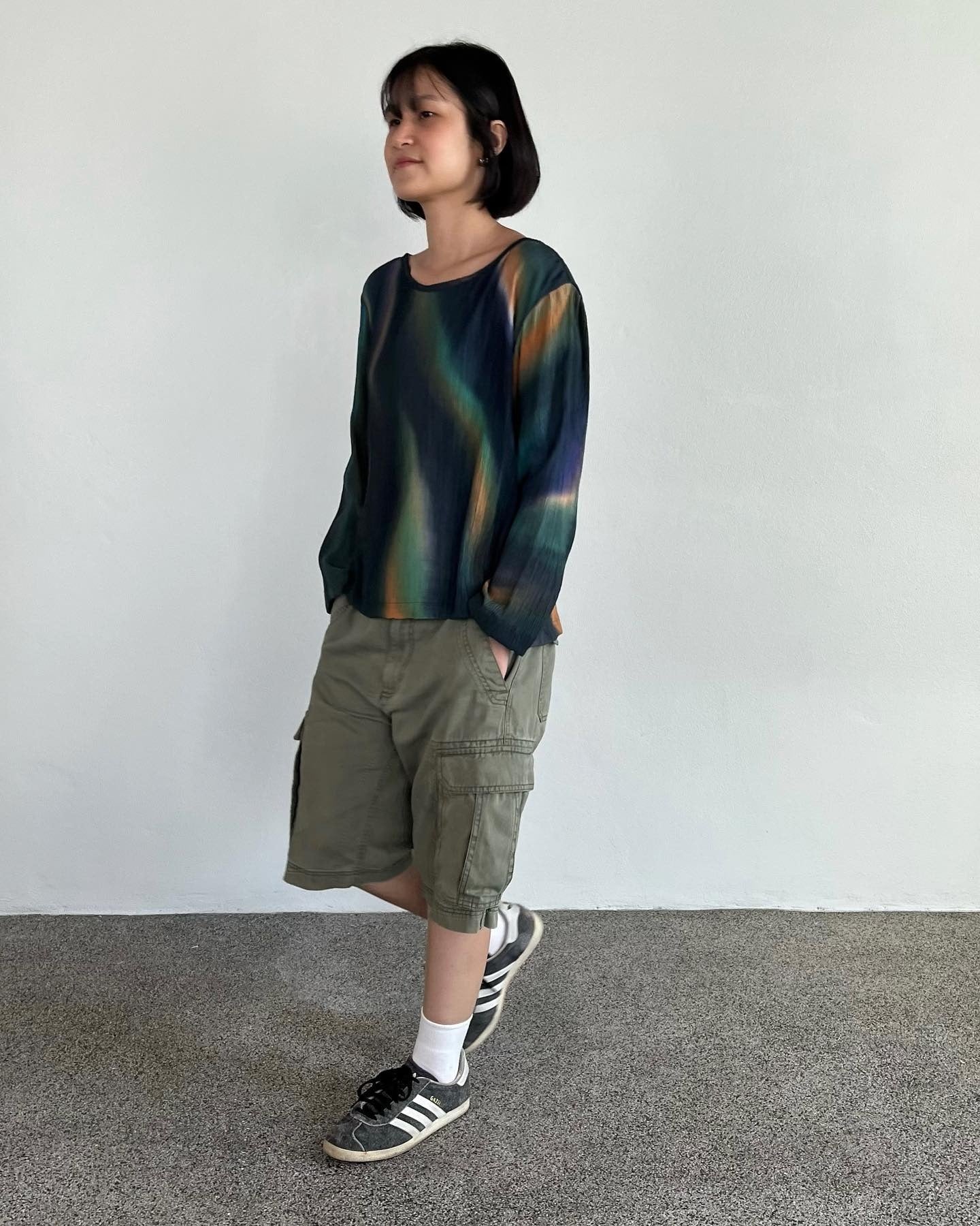 Batik Wrinkle Long Sleeve Shirt