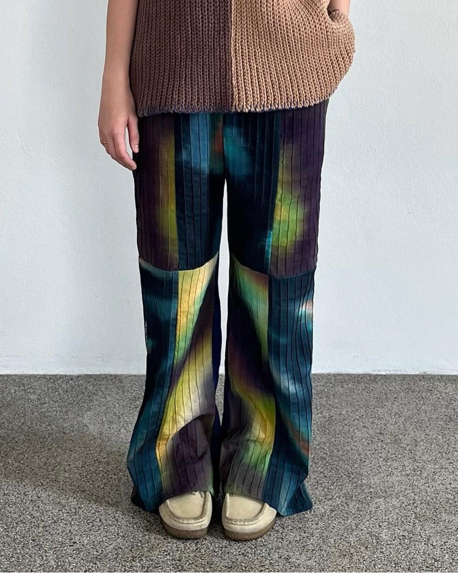 Batik Patchwork Bootcut Pants