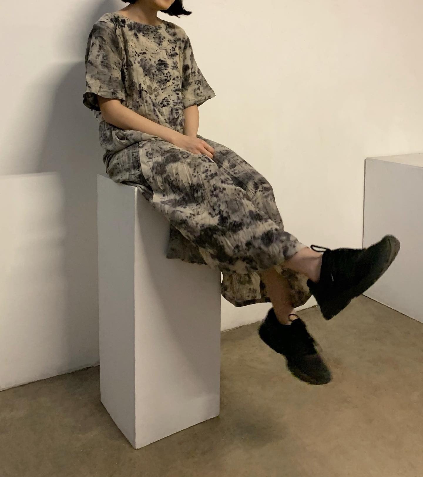 Eco-Printing Long Dress