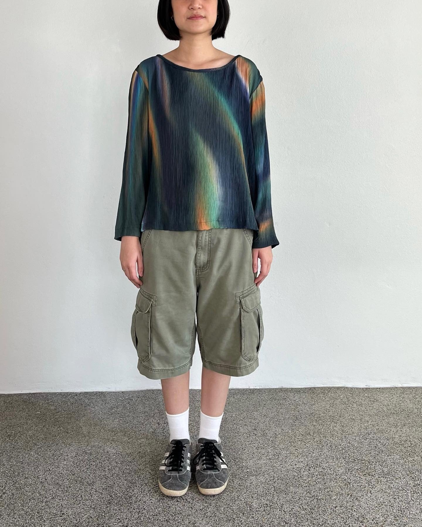 Batik Wrinkle Long Sleeve Shirt