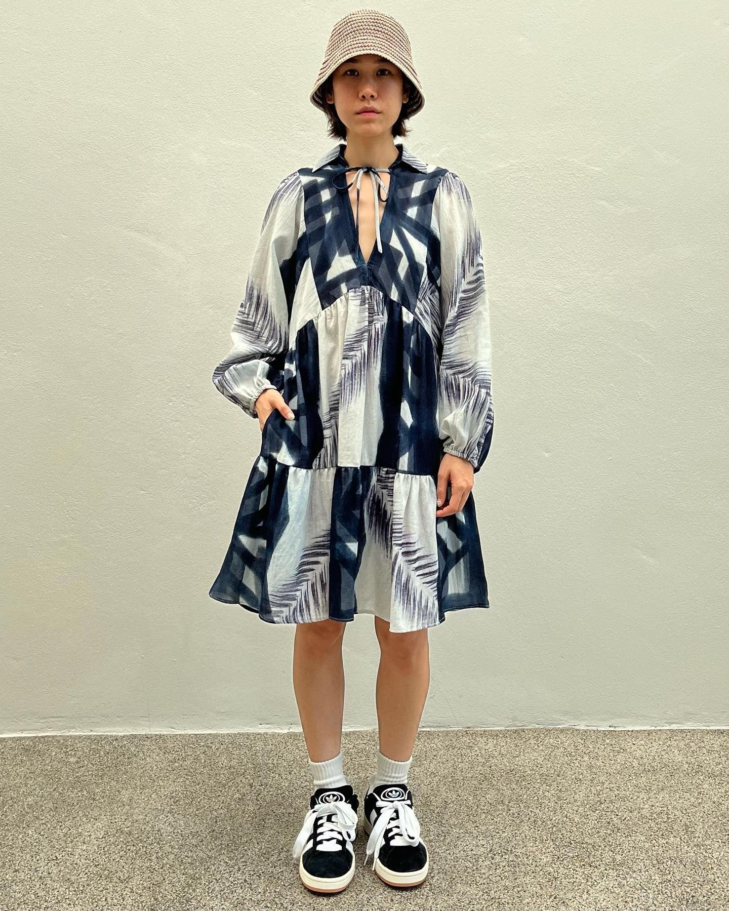 Navy Tropical Jenny Dress