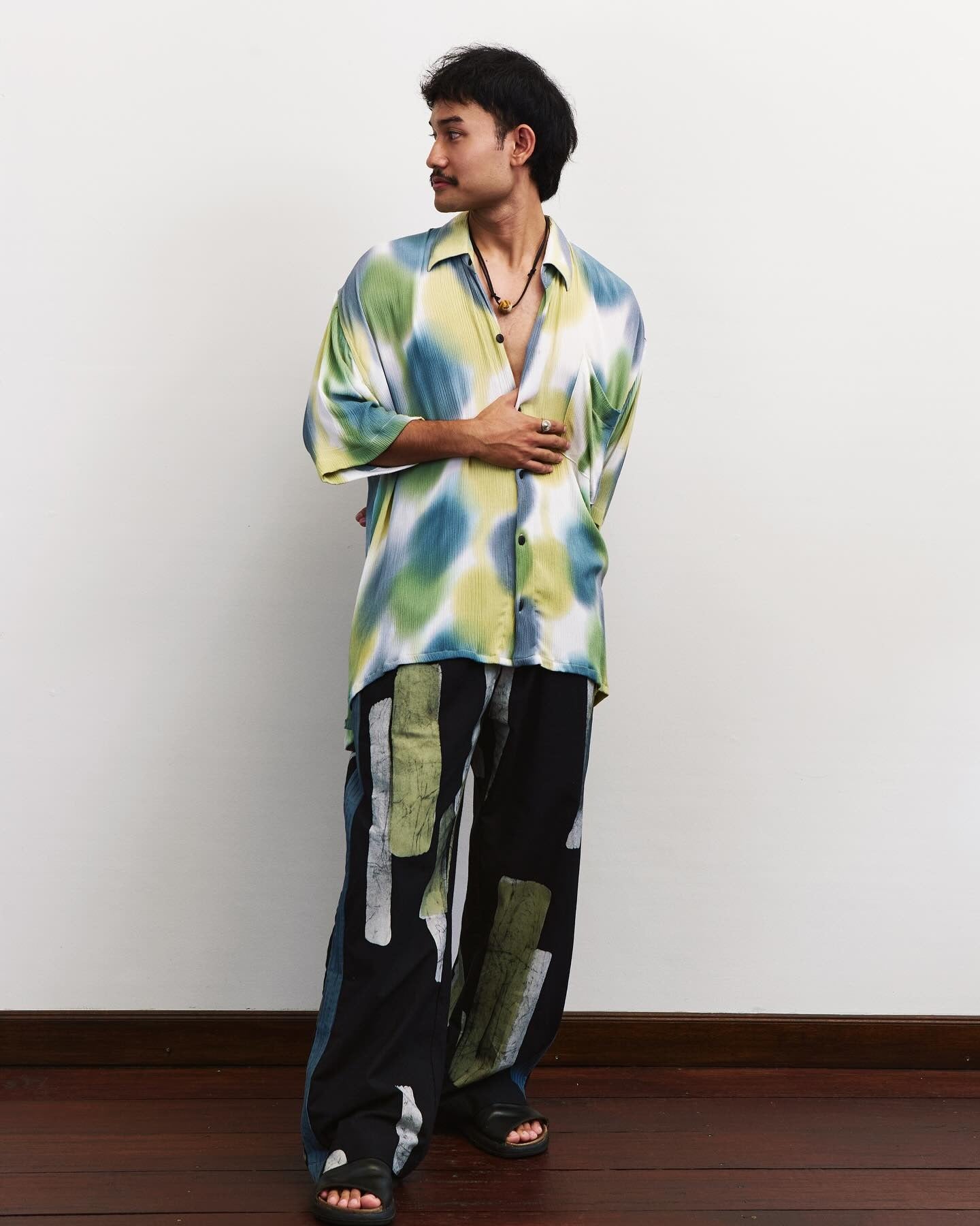 Fairy Light Wrinkled Collar Shirt