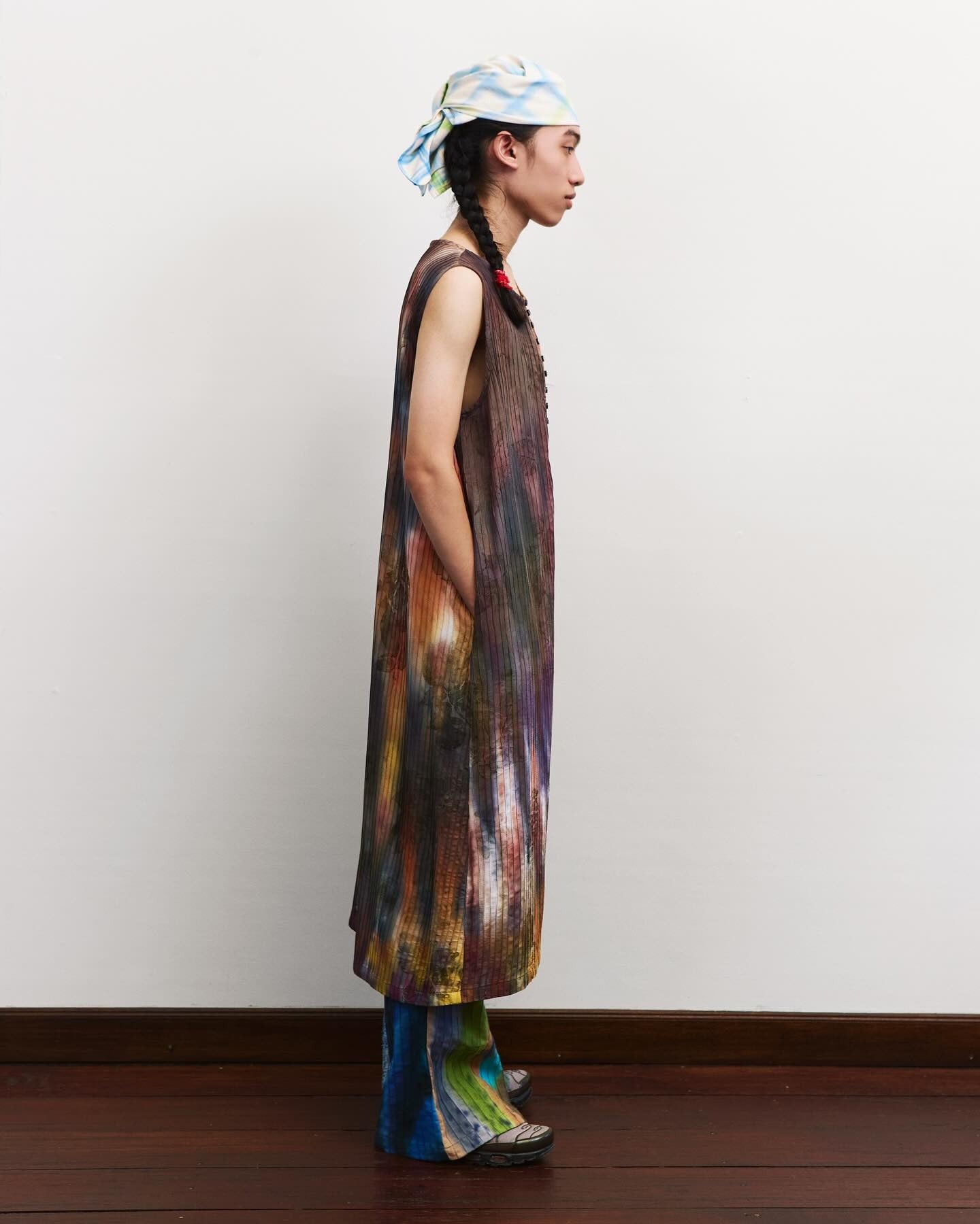 Eco-Printing Multi Color Harmony Dress