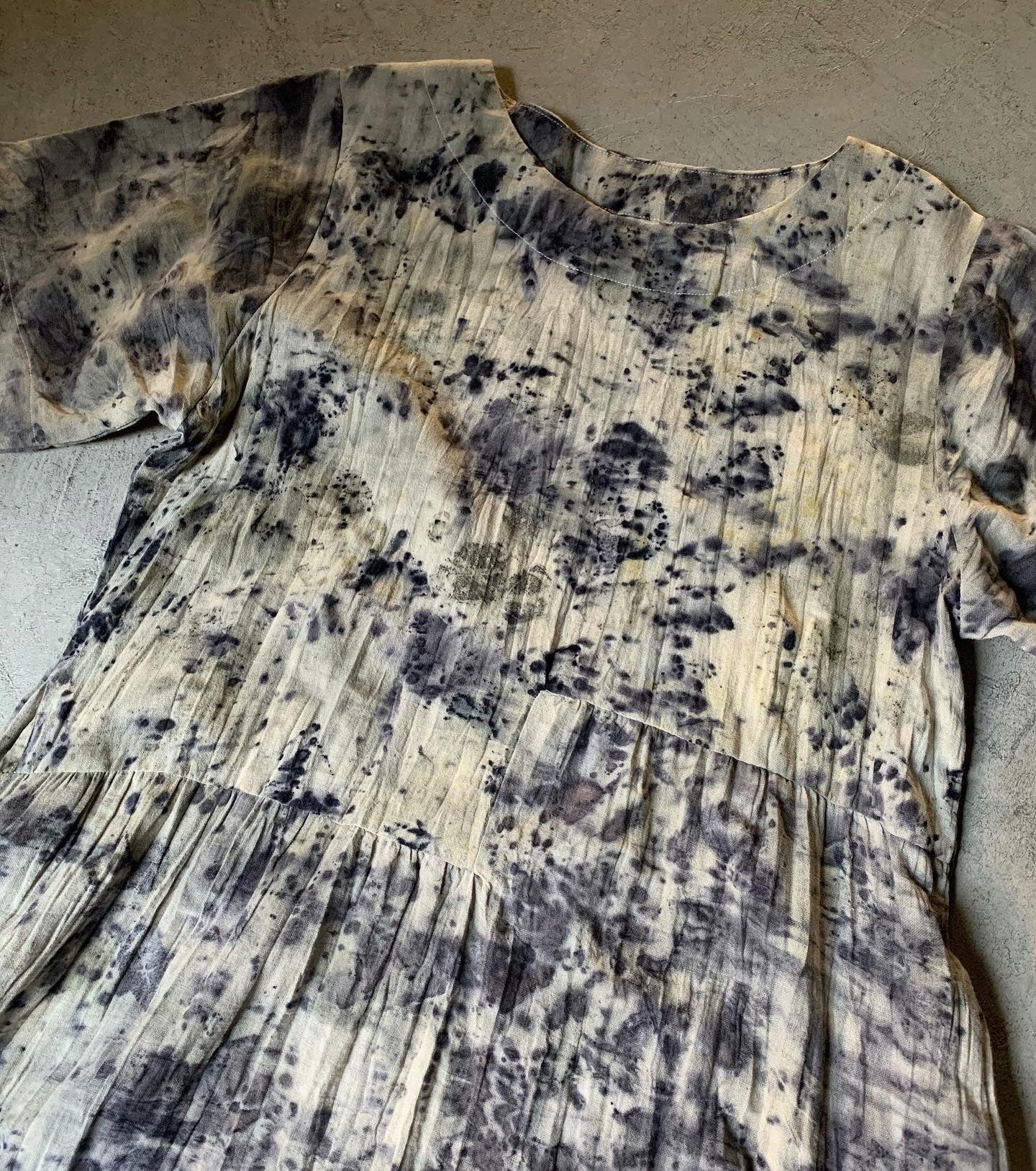 Eco-Printing Long Dress