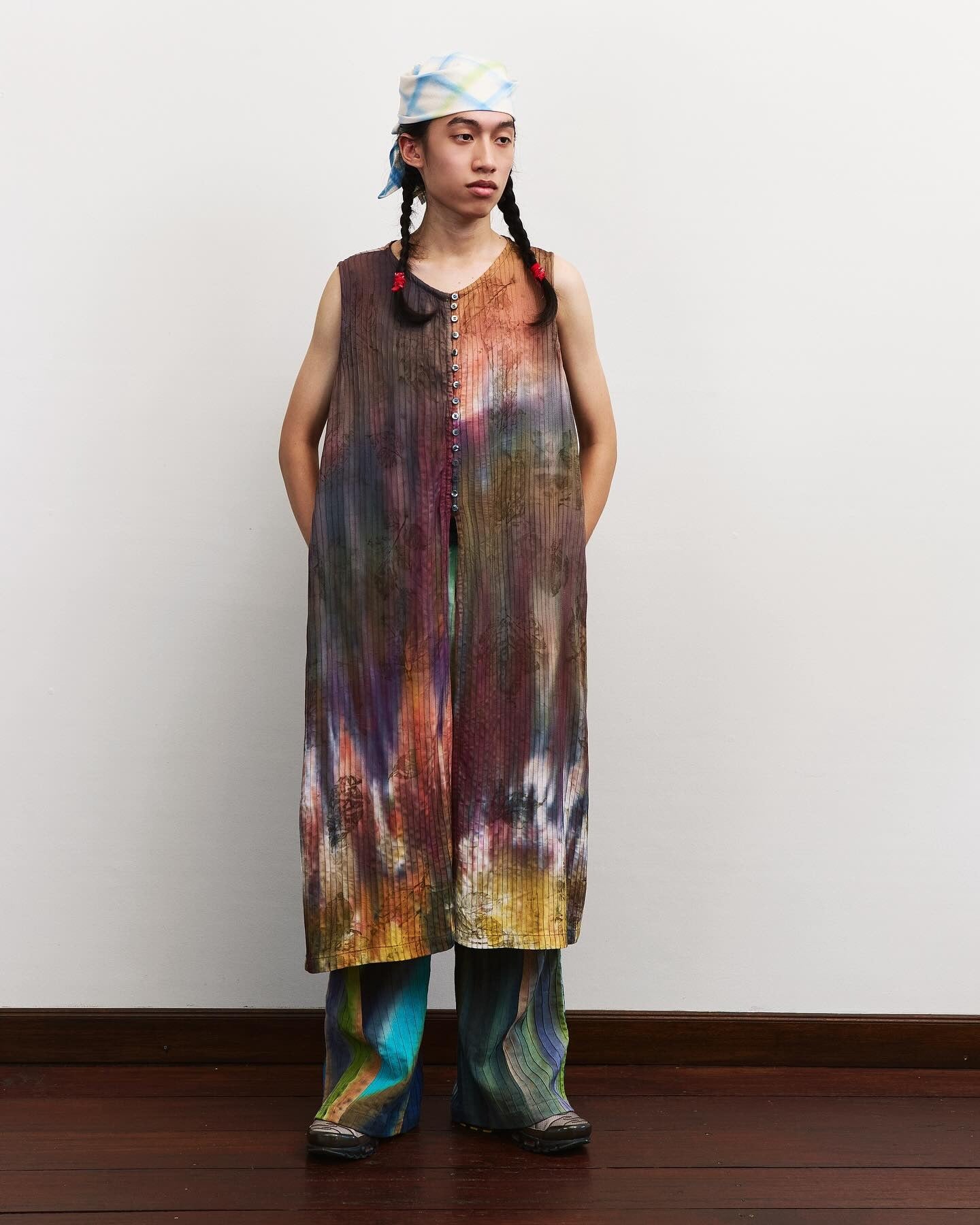 Eco-Printing Multi Color Harmony Dress