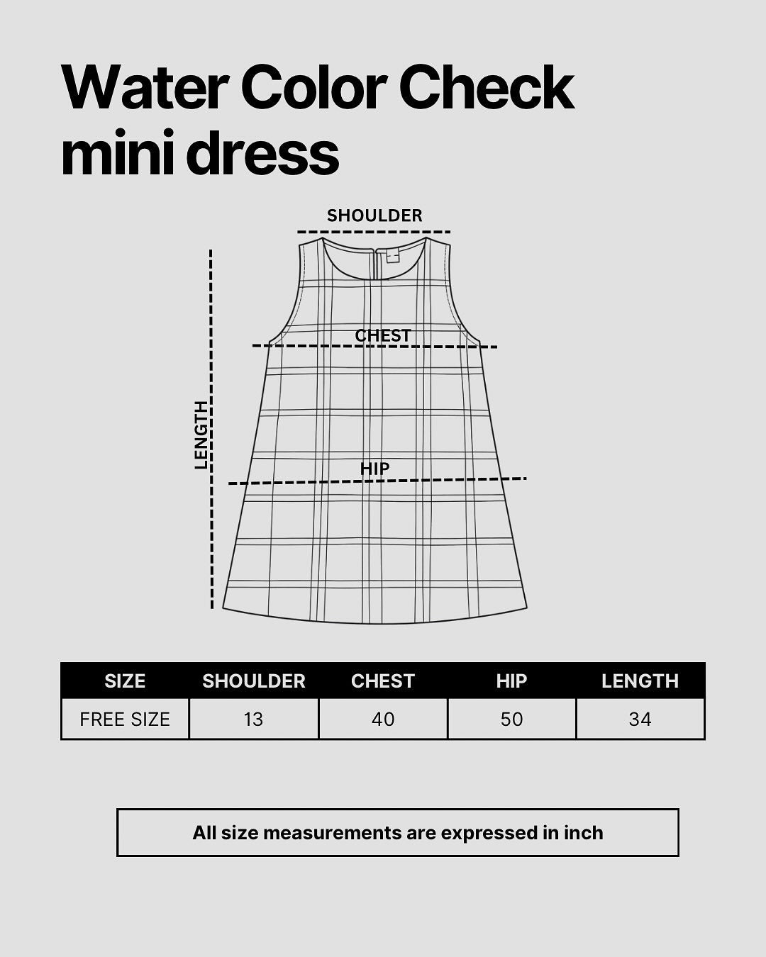 Watercolor Check Vest Mini Dress