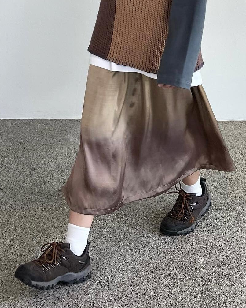 Gradation Silk Skirts