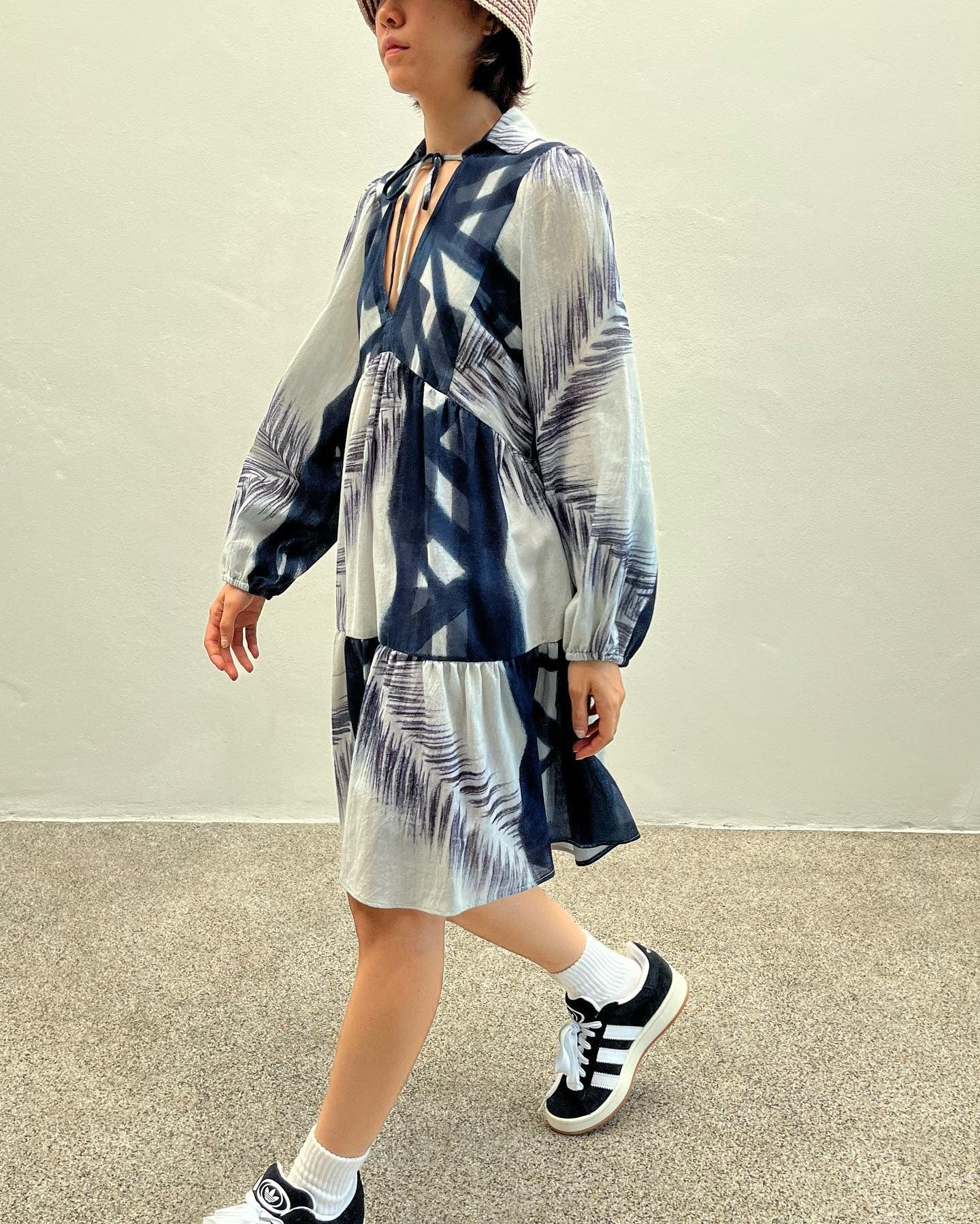 Navy Tropical Jenny Dress