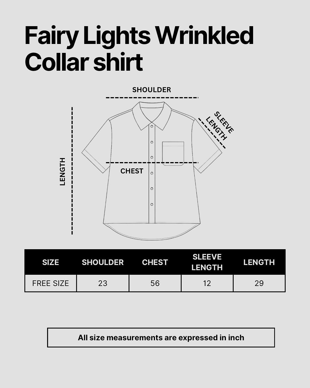 Fairy Light Wrinkled Collar Shirt