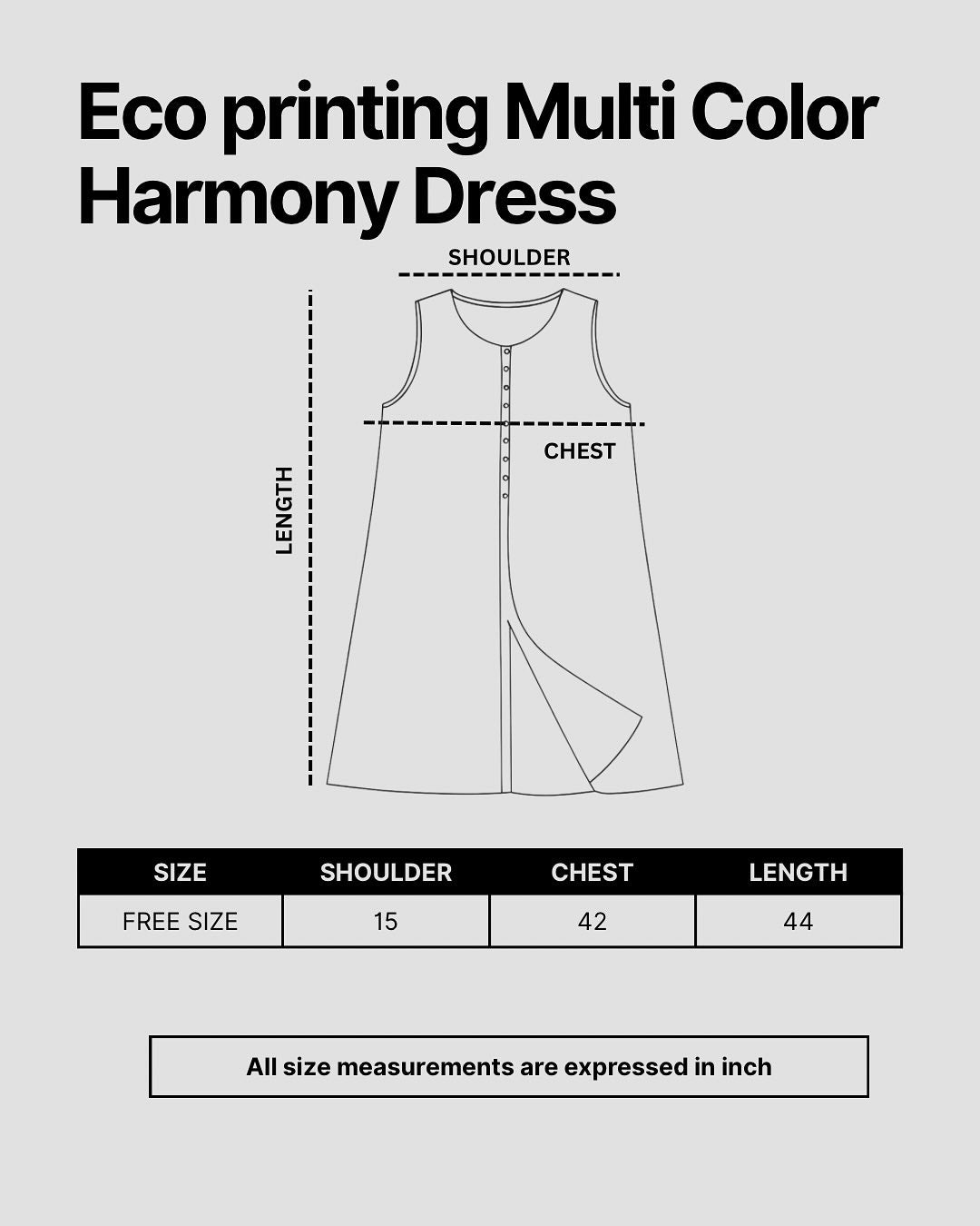 Eco-Printing Multi Color Harmony Dress