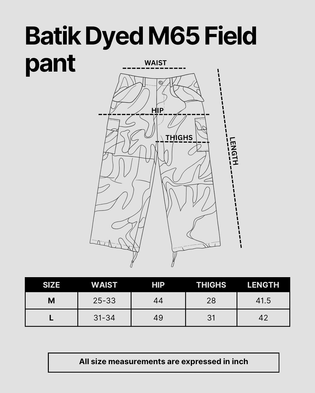 Batik Dyed M65 Field Pants