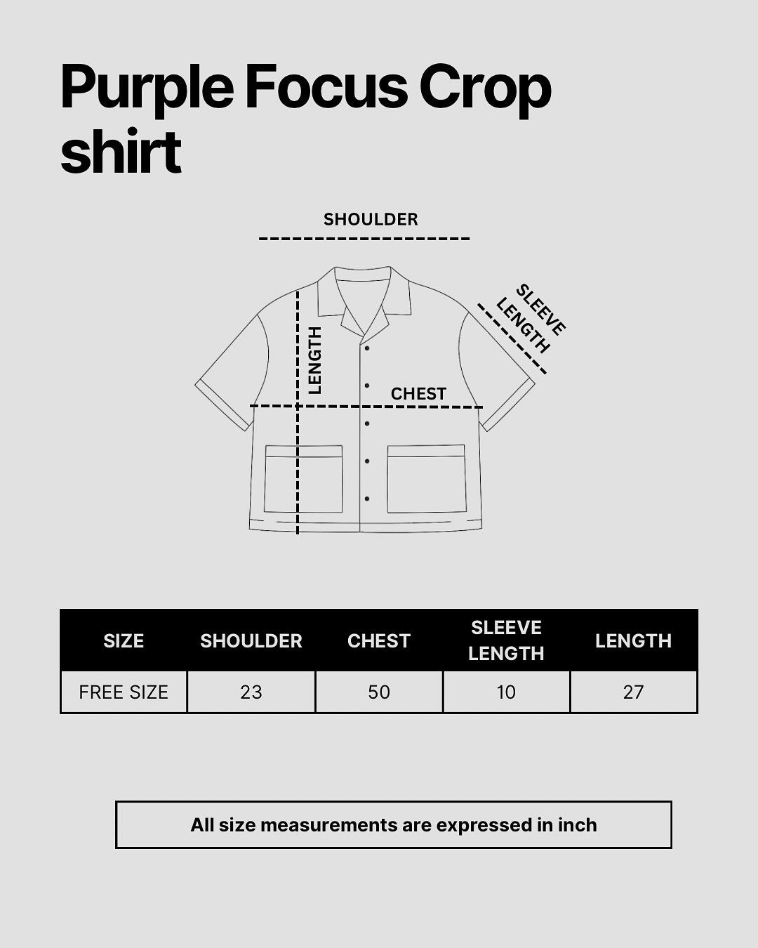 Purple Focus Crop Shirt