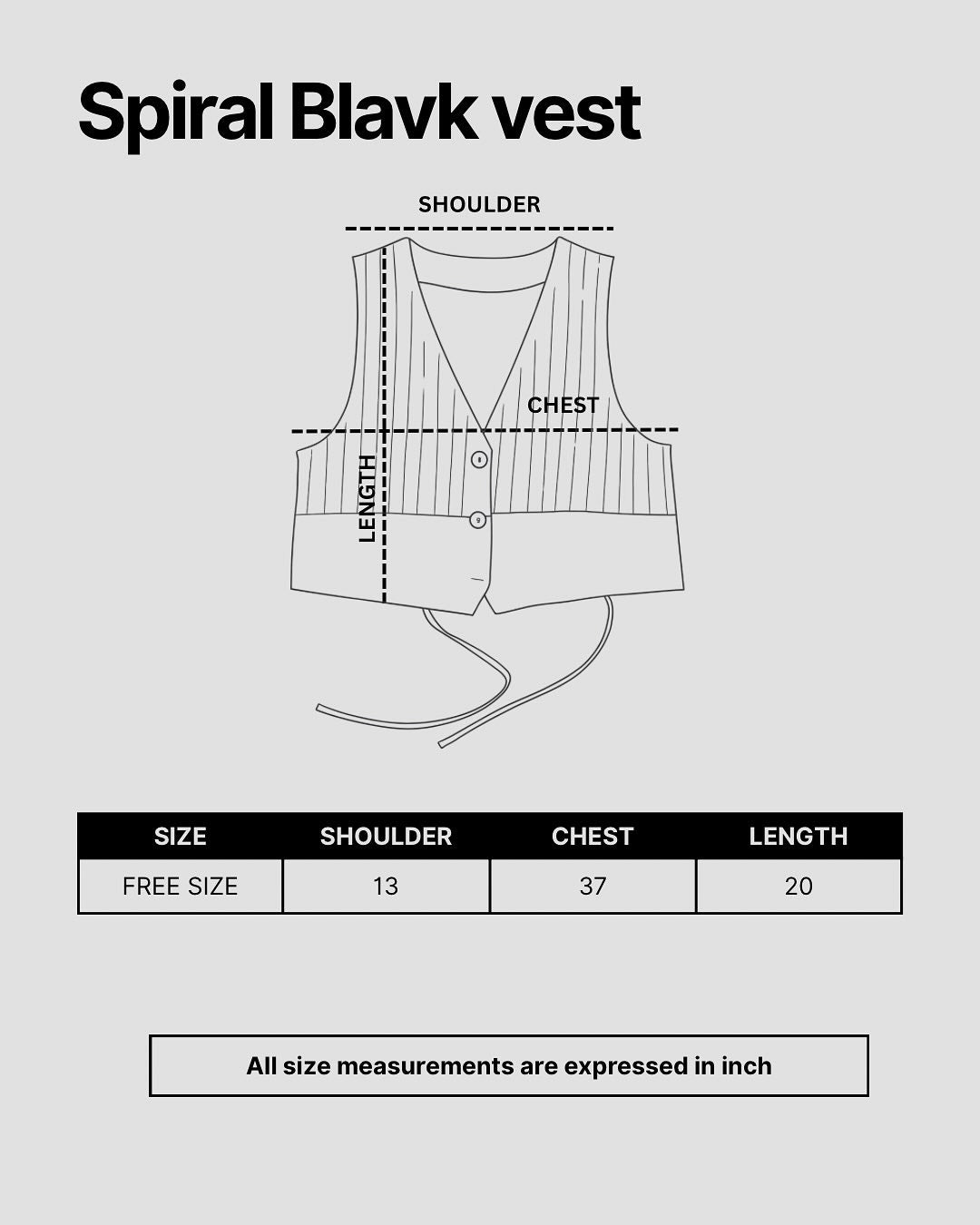 Spiral Black Vest